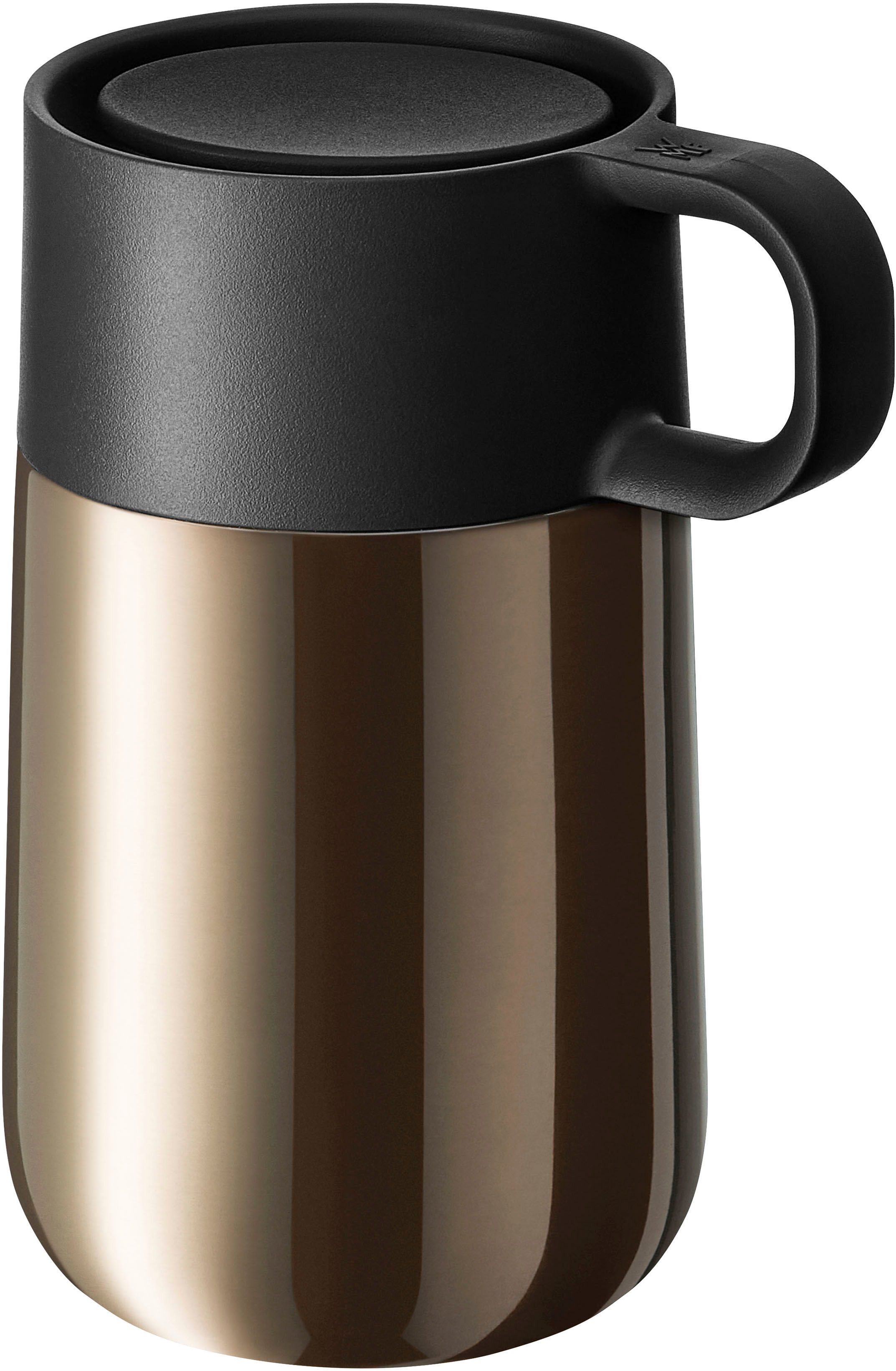 WMF Thermosbeker Impulse Travel Mug dubbelwandig roestvrij staal, lage hoogte, 360°-drinkopening