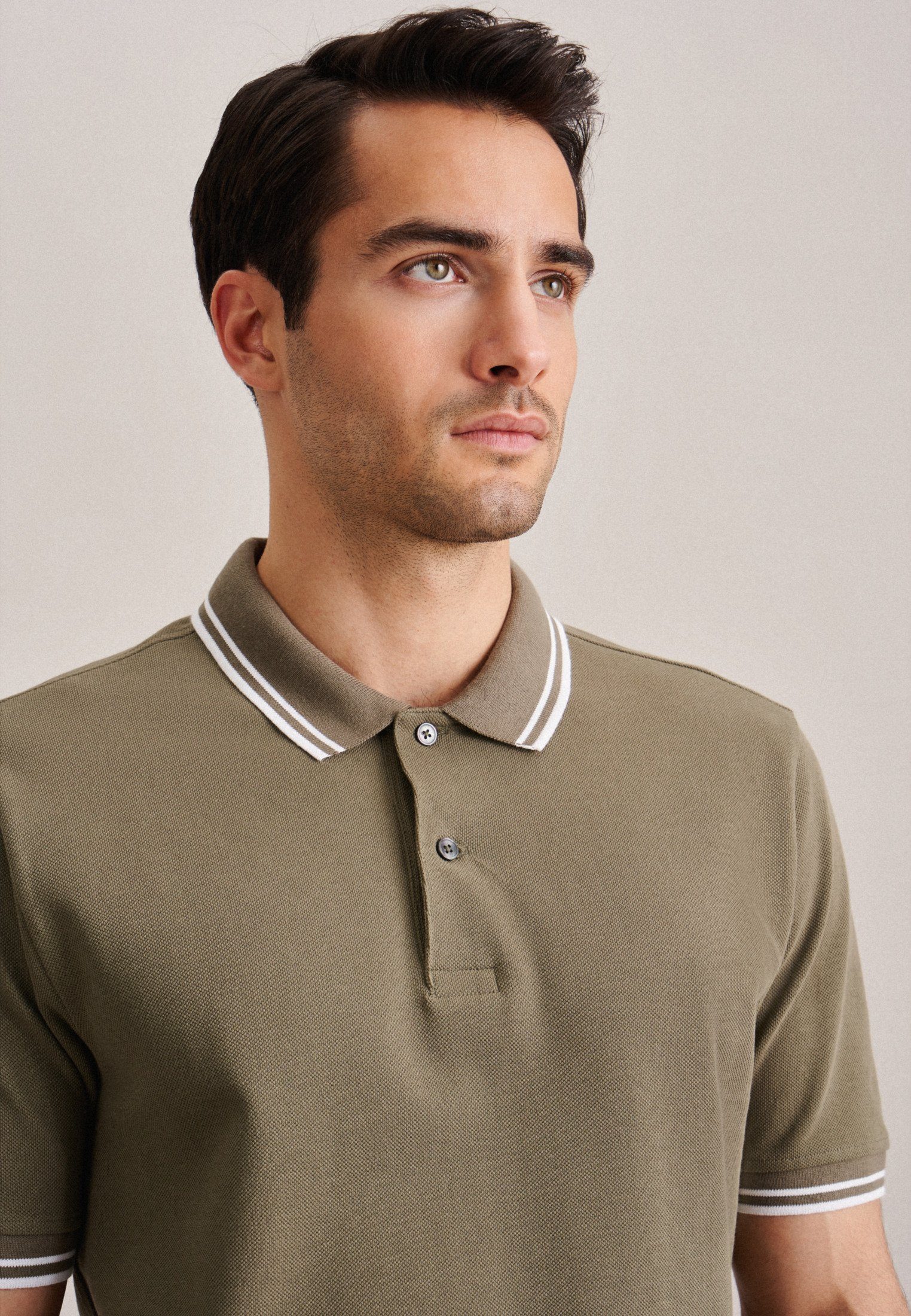 seidensticker Poloshirt Regular Korte mouwen kraag uni