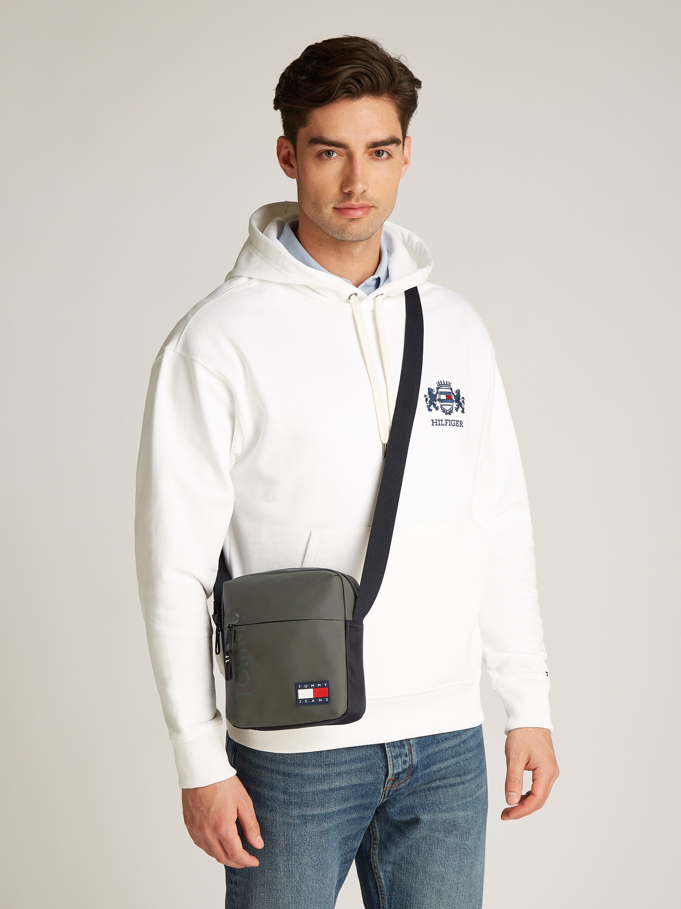 TOMMY JEANS Schoudertas TJM DAILY + REPORTER , heren schoudertas, mini bag met verstelbare schouderriem