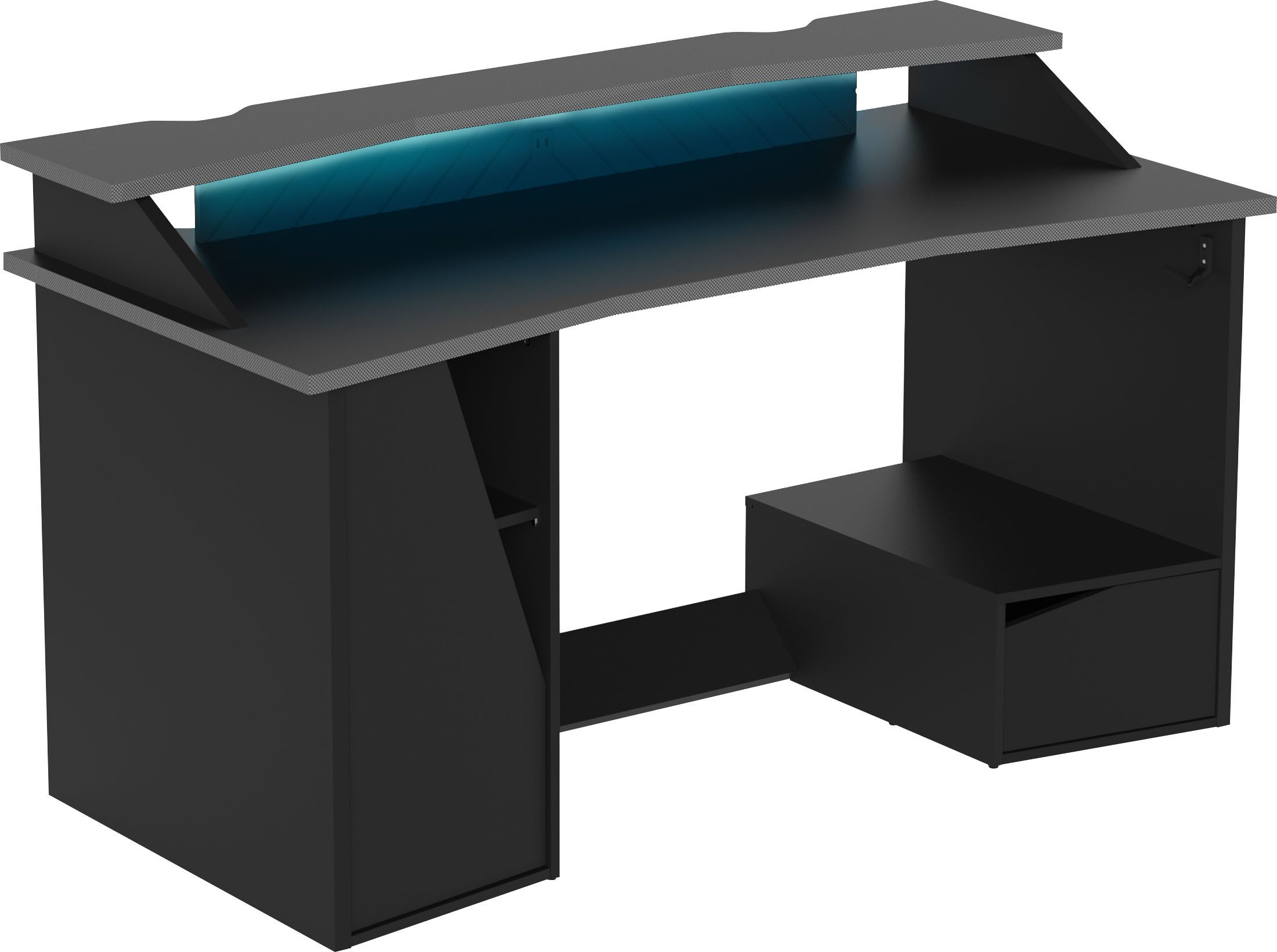 Demeyere GROUP Bureau Venom Gaming bureau mat zwart met 1 headsethouder