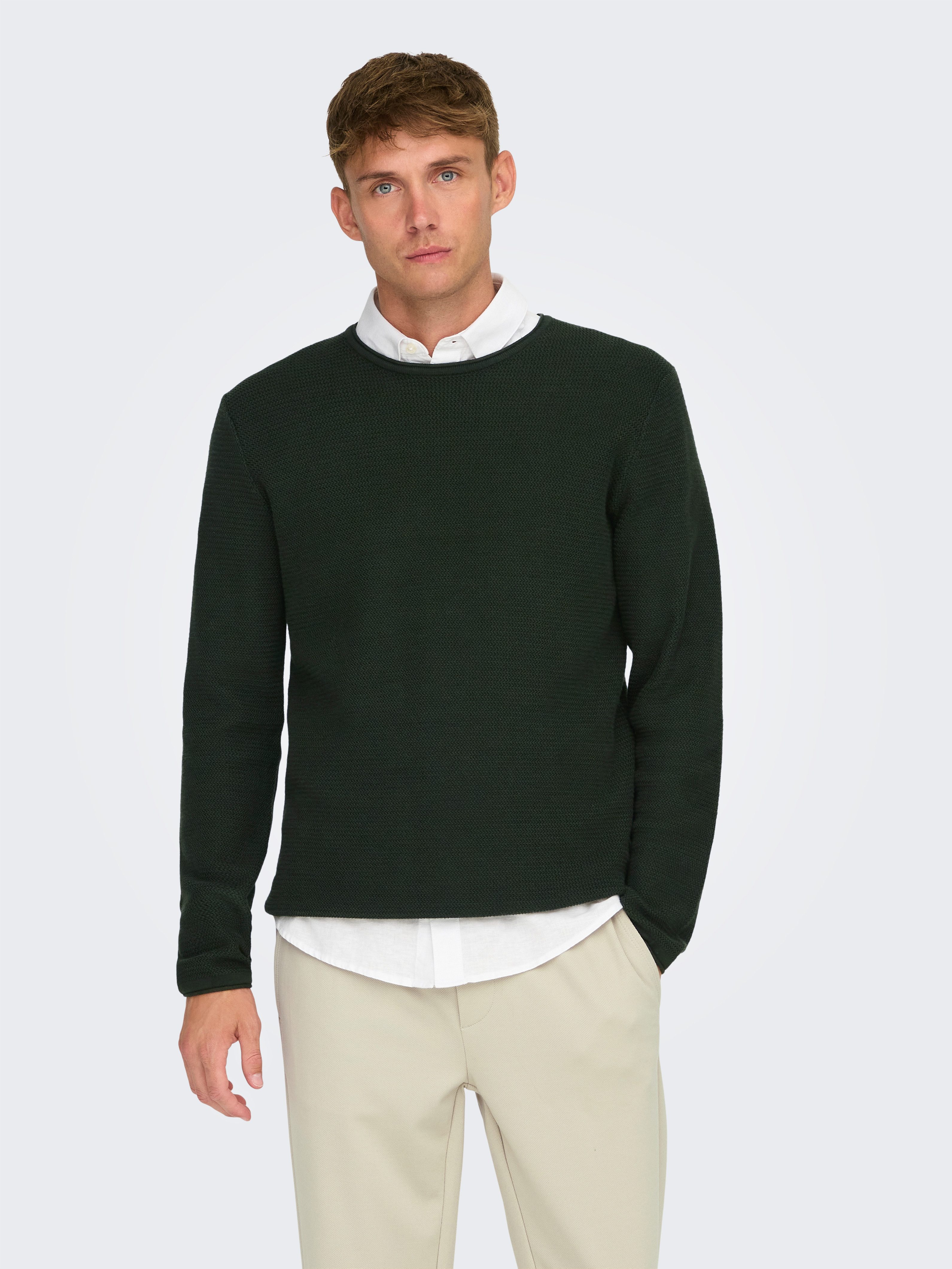 ONLY & SONS Gebreide trui ONSERIC REG 12 STRUC CREW KNIT