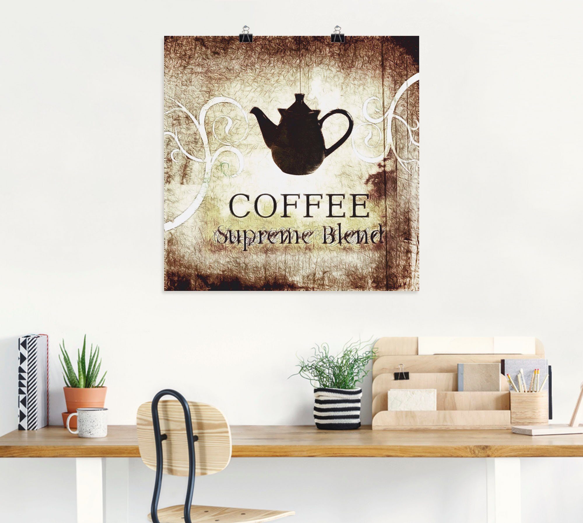 Artland Poster Koffie als artprint op linnen, muursticker of poster in verschillende maten