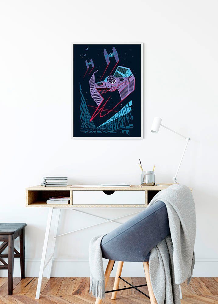 Komar Wanddecoratie Star Wars Classic Vector TIE-Fighter Wanddecoratie voor de kinderkamer - zonder lijst (1 stuk)