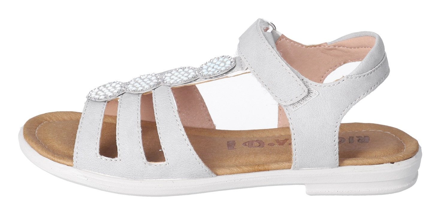 Ricosta Sandalen Ana WMS: gemiddeld , sandaal met klittenbandsluiting en glitter, maat sjabloon te downloaden