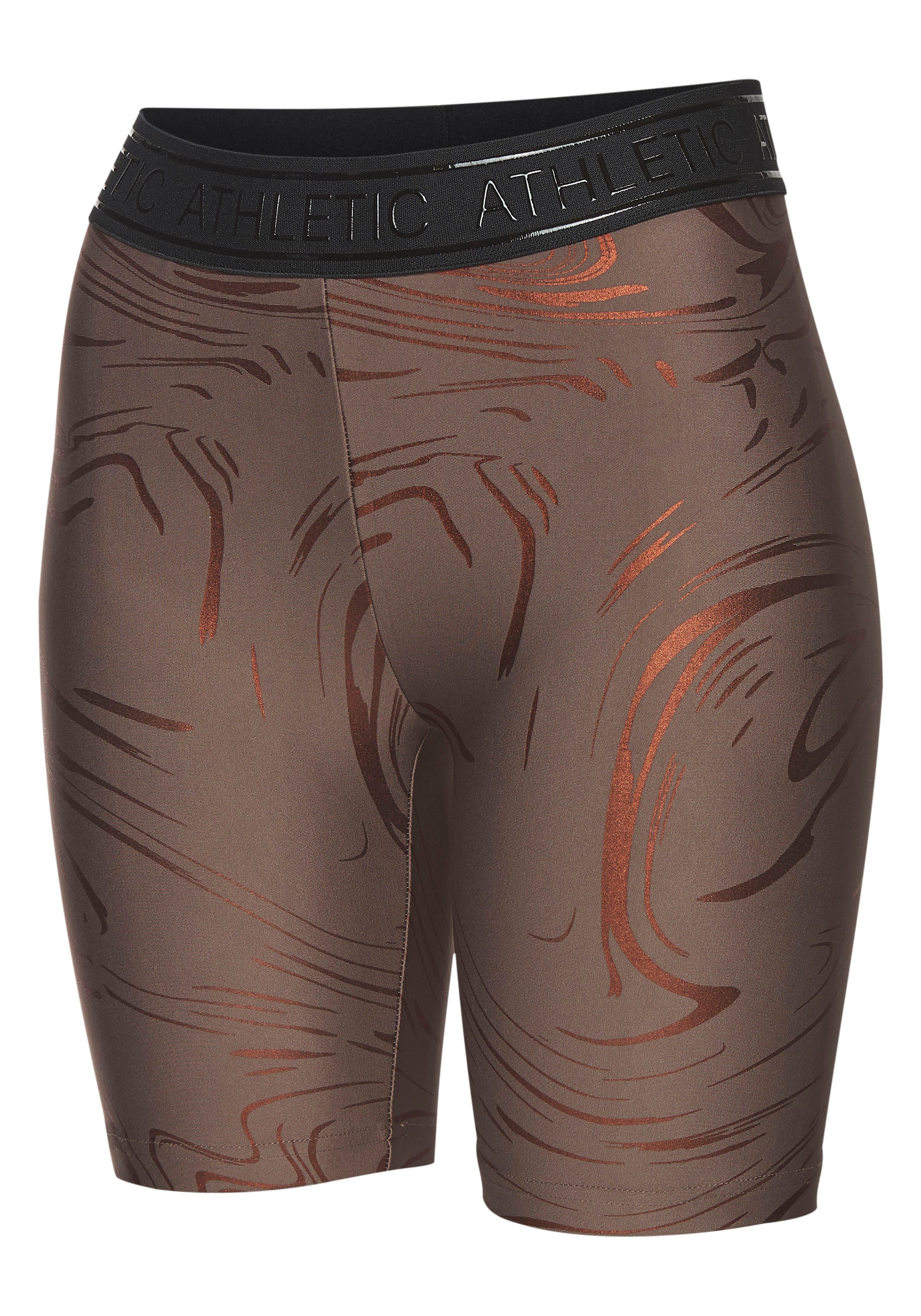 active by Lascana Functionele short FIETSBROEKJE met glanzende 3d-opdruk in de taille
