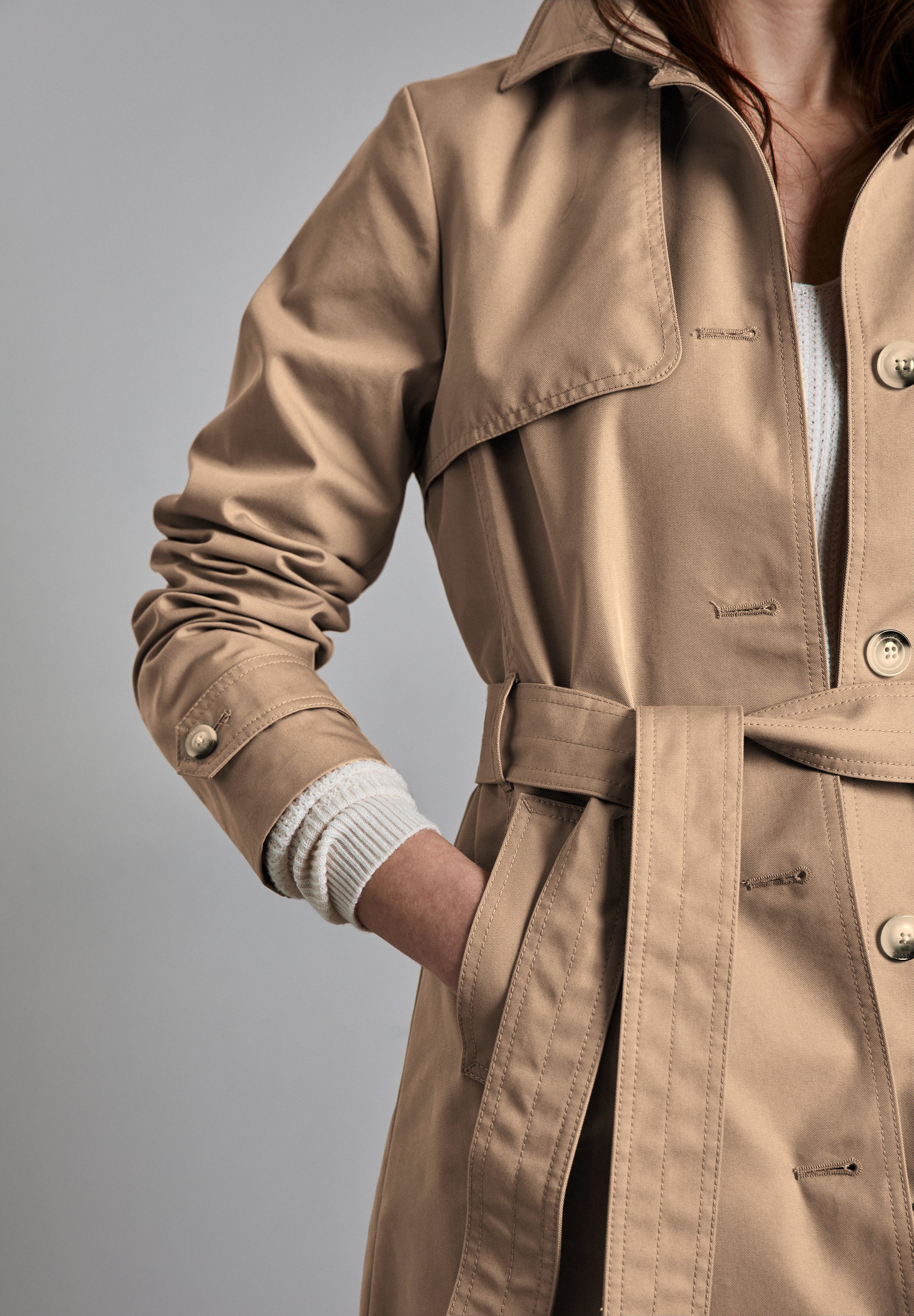 STREET ONE Trenchcoat met riem om te tailleren