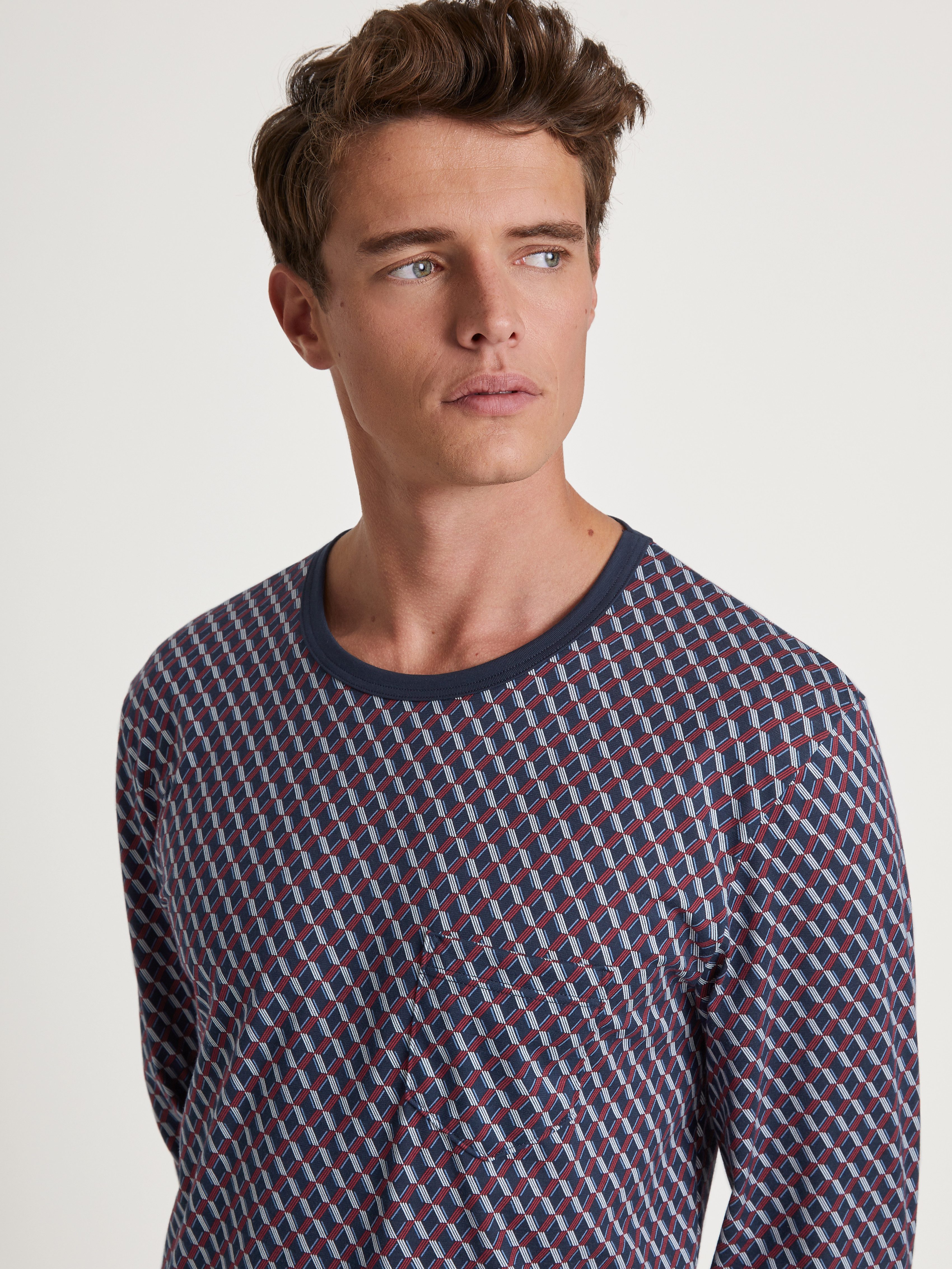 CALIDA Pyjama Relax Imprint met tijdloos design (2-delig)