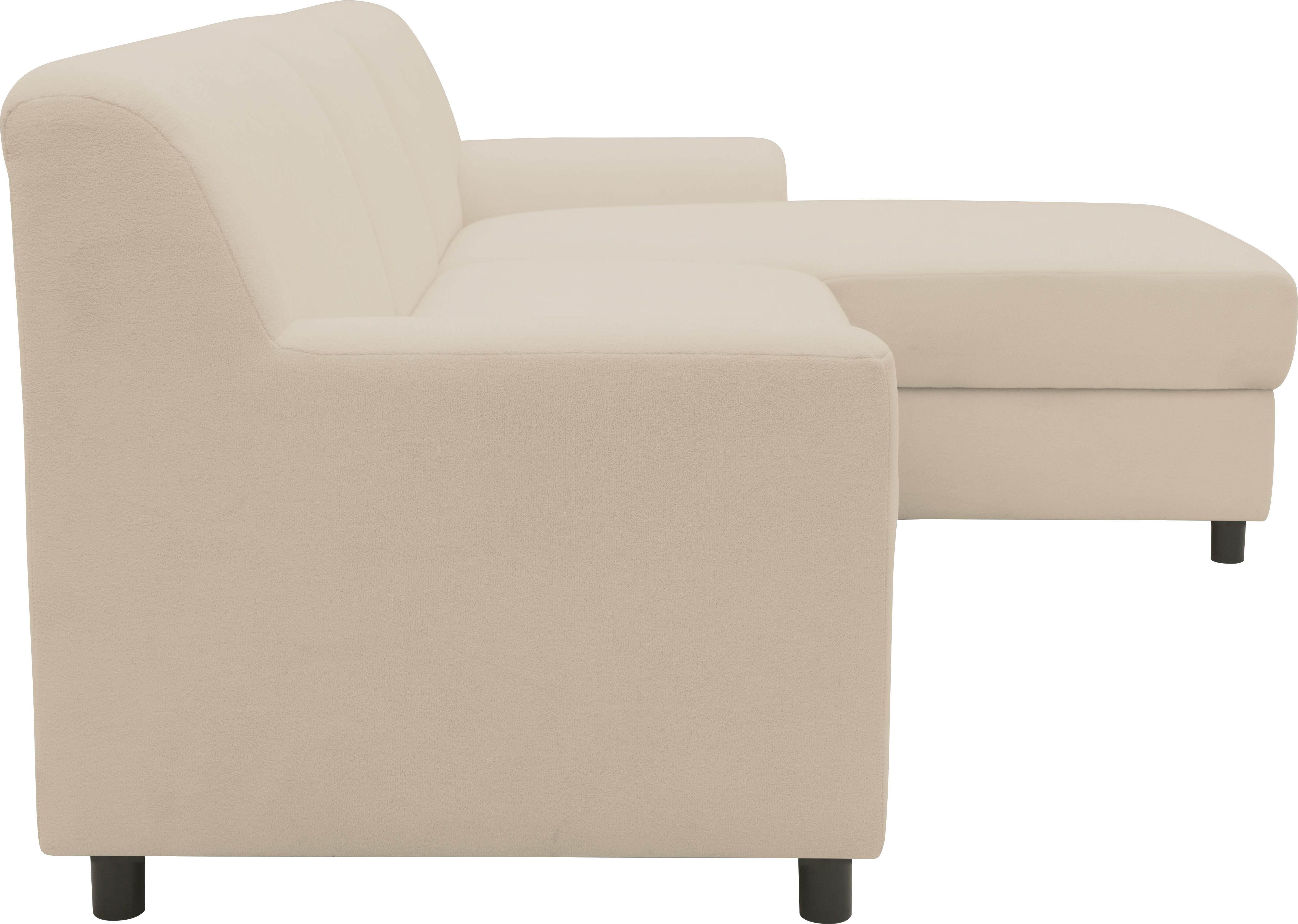 INOSIGN Hoekbank Turah 2, L-vorm, in Cord en waterafstotende microvezel, Vering B/D/H: 241/146/79 cm, incl. sierkussen, optioneel met bedfunctie
