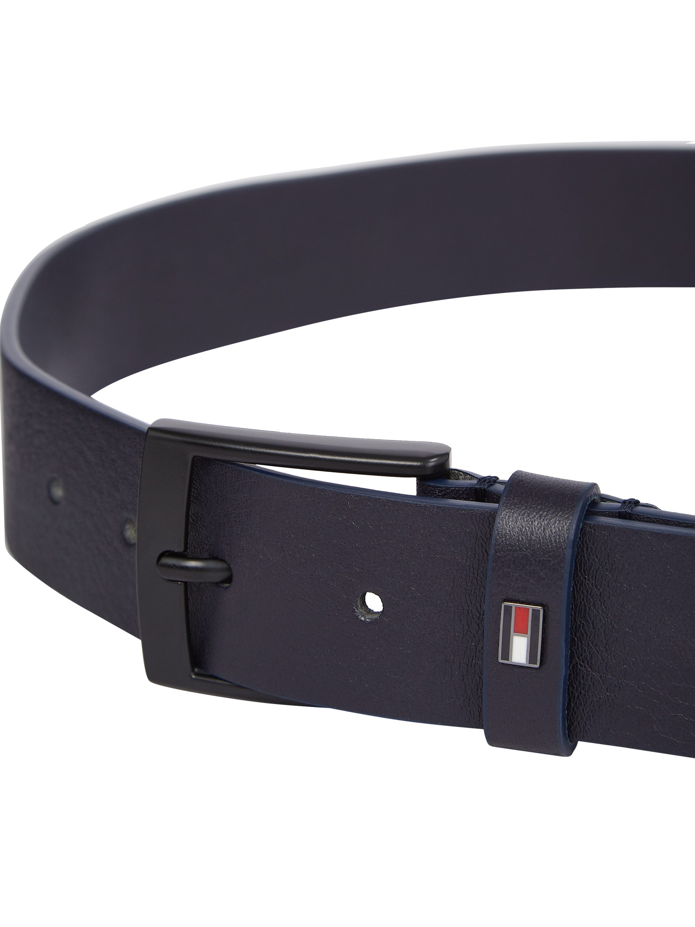Tommy Hilfiger Leren riem ADAN 3.5 EXT Metalen logopatch, eenvoudige doornsluiting