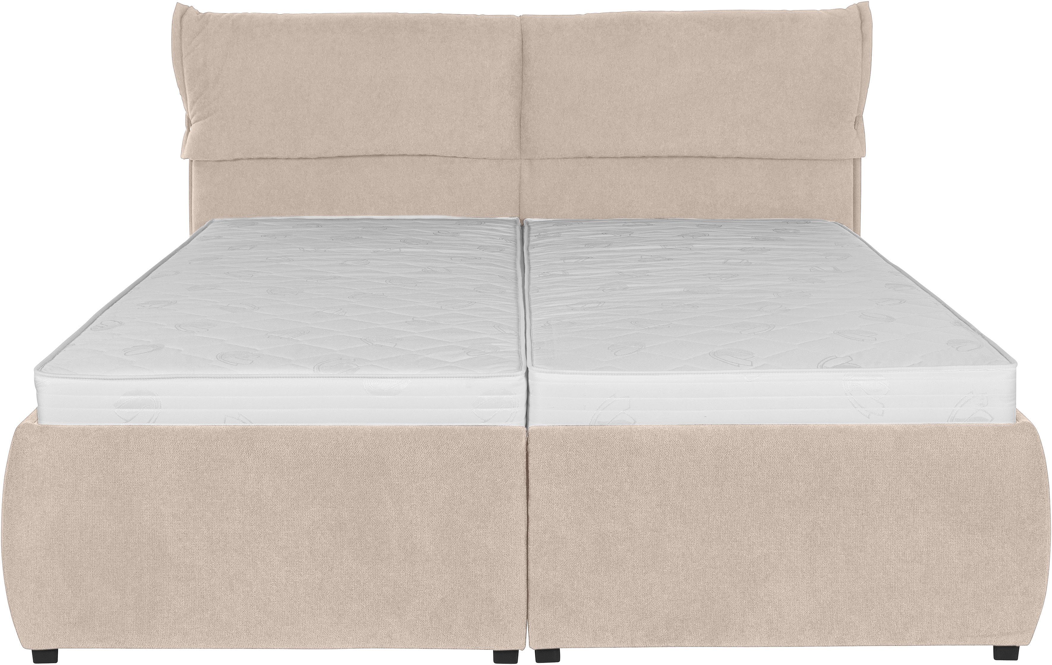 andas Gestoffeerd bed Jenson als bedframe of met 3 matrassoorten en hardheden