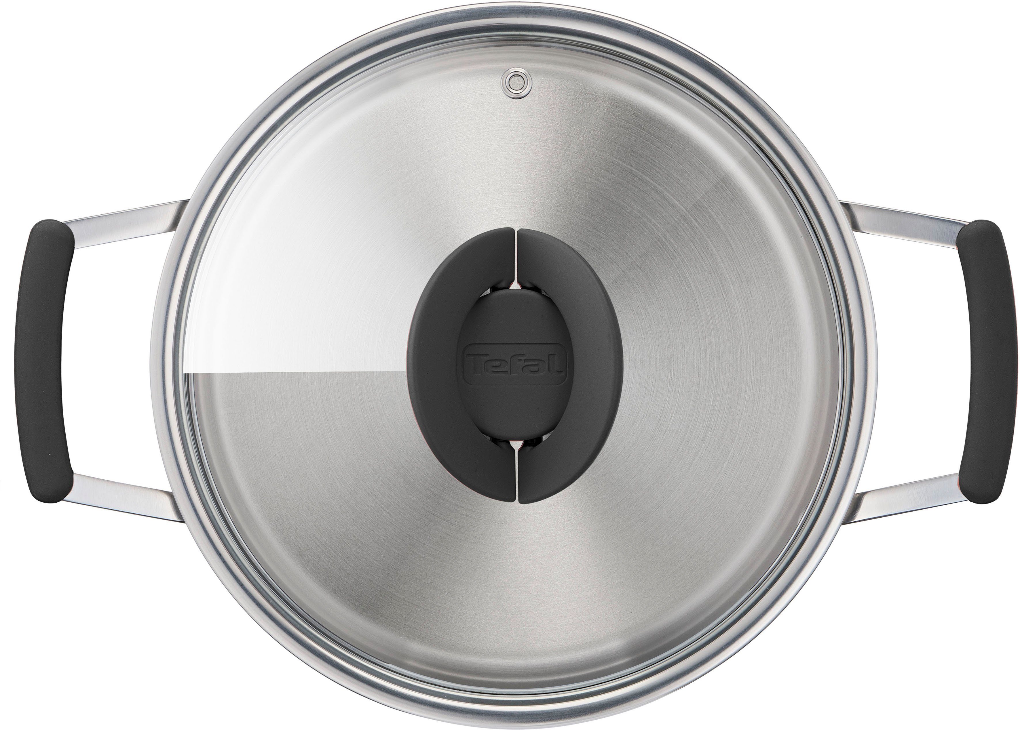Tefal Pannenset G7376S Opti'Space Thermo-Fusion-bodem, voor alle kookplaten inclusief inductie (set, 6-delig)
