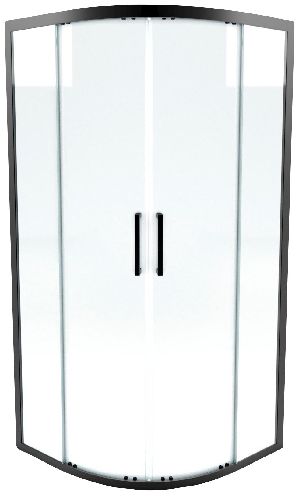 Marwell Hoekdouchecabine City Schuifdeur met dubbele lichtlopende wieltjes, 90 cm x 90 cm
