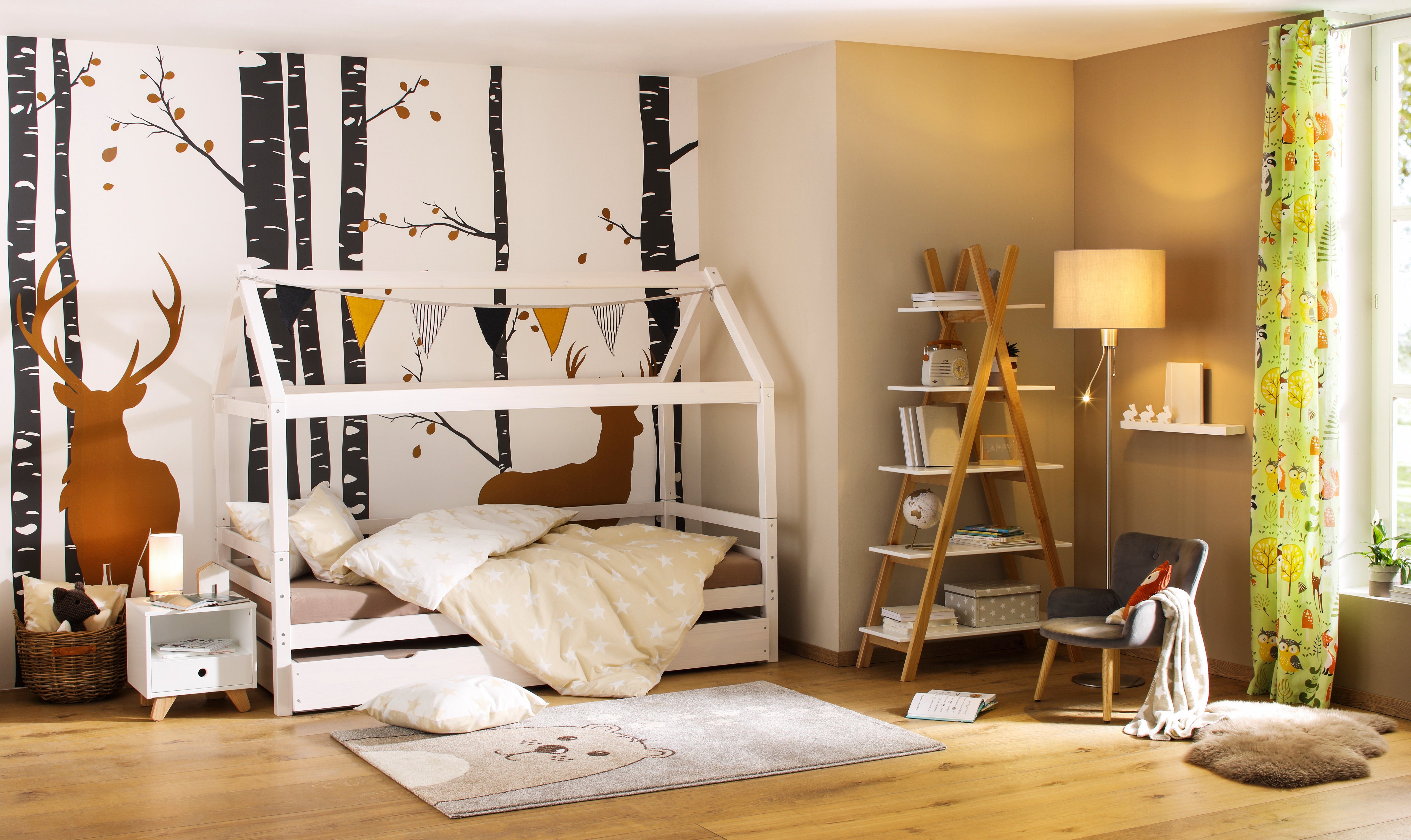 Lüttenhütt Kinderledikant Alpi inclusief bedlade en lattenbodem, ligoppervlak 90x200 cm,