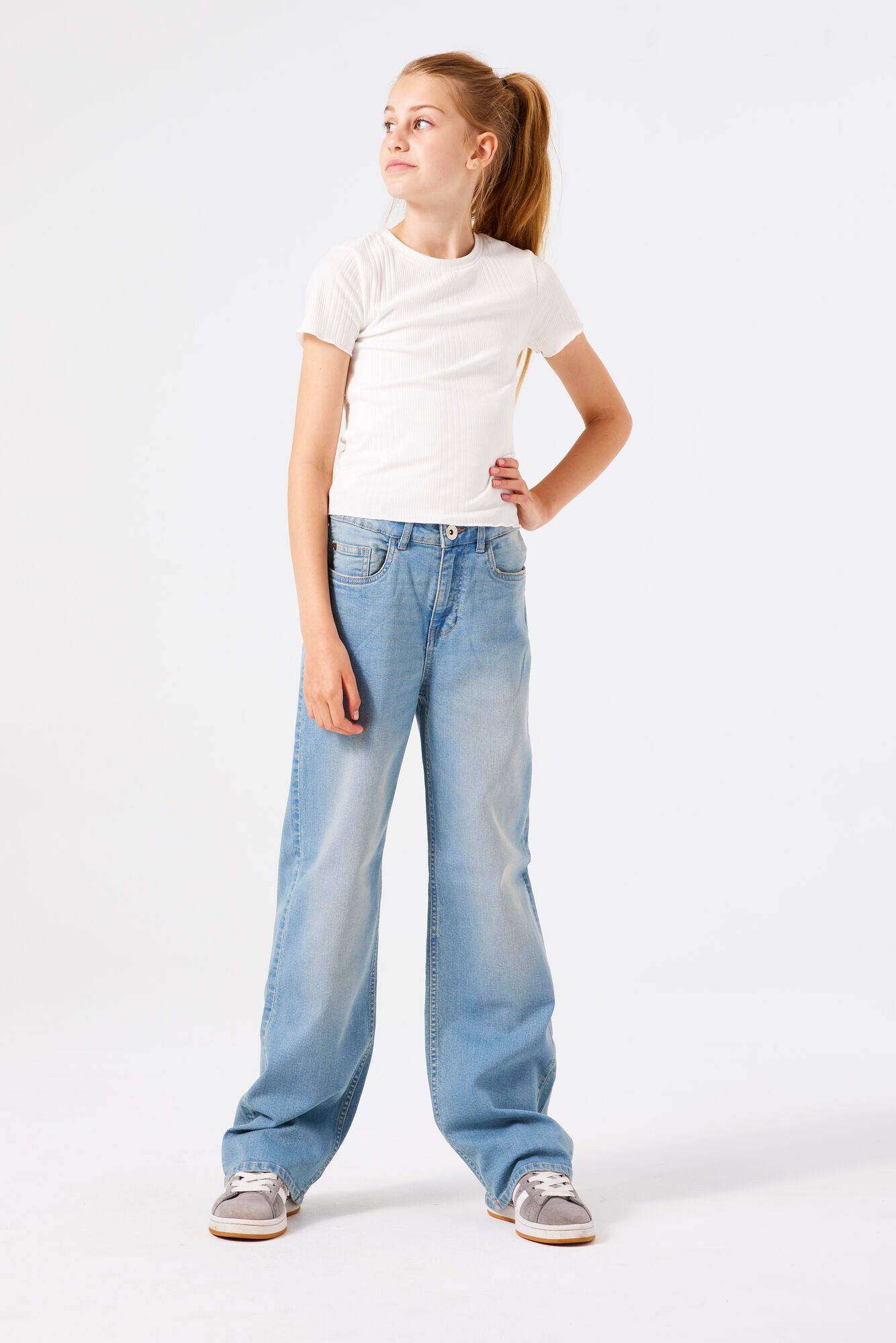 Garcia Straight jeans Ilvy voor meisjes, met wijde pijpen