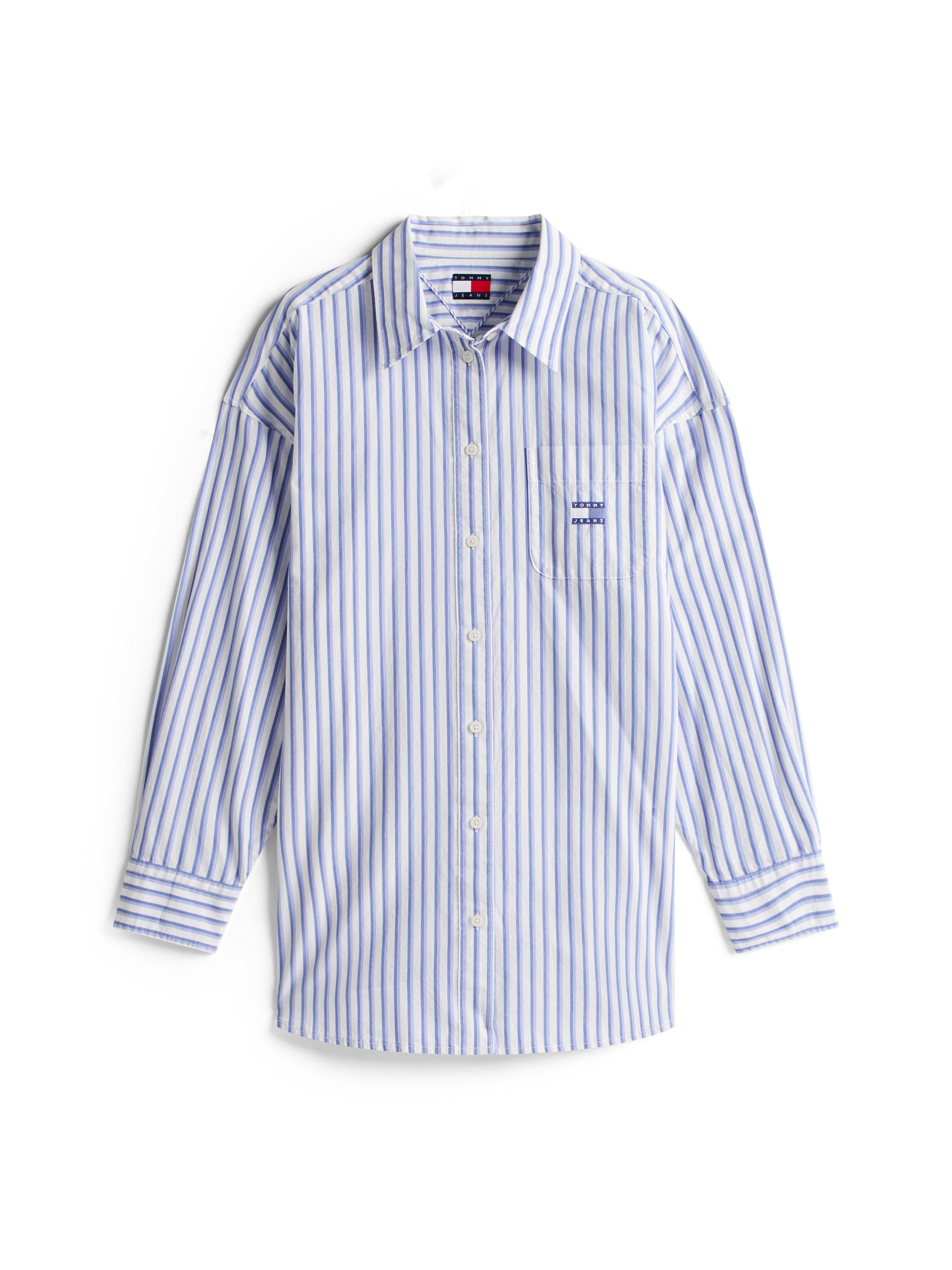 TOMMY JEANS Overhemdblouse TJW OVS BADGE STRIPE SHIRT