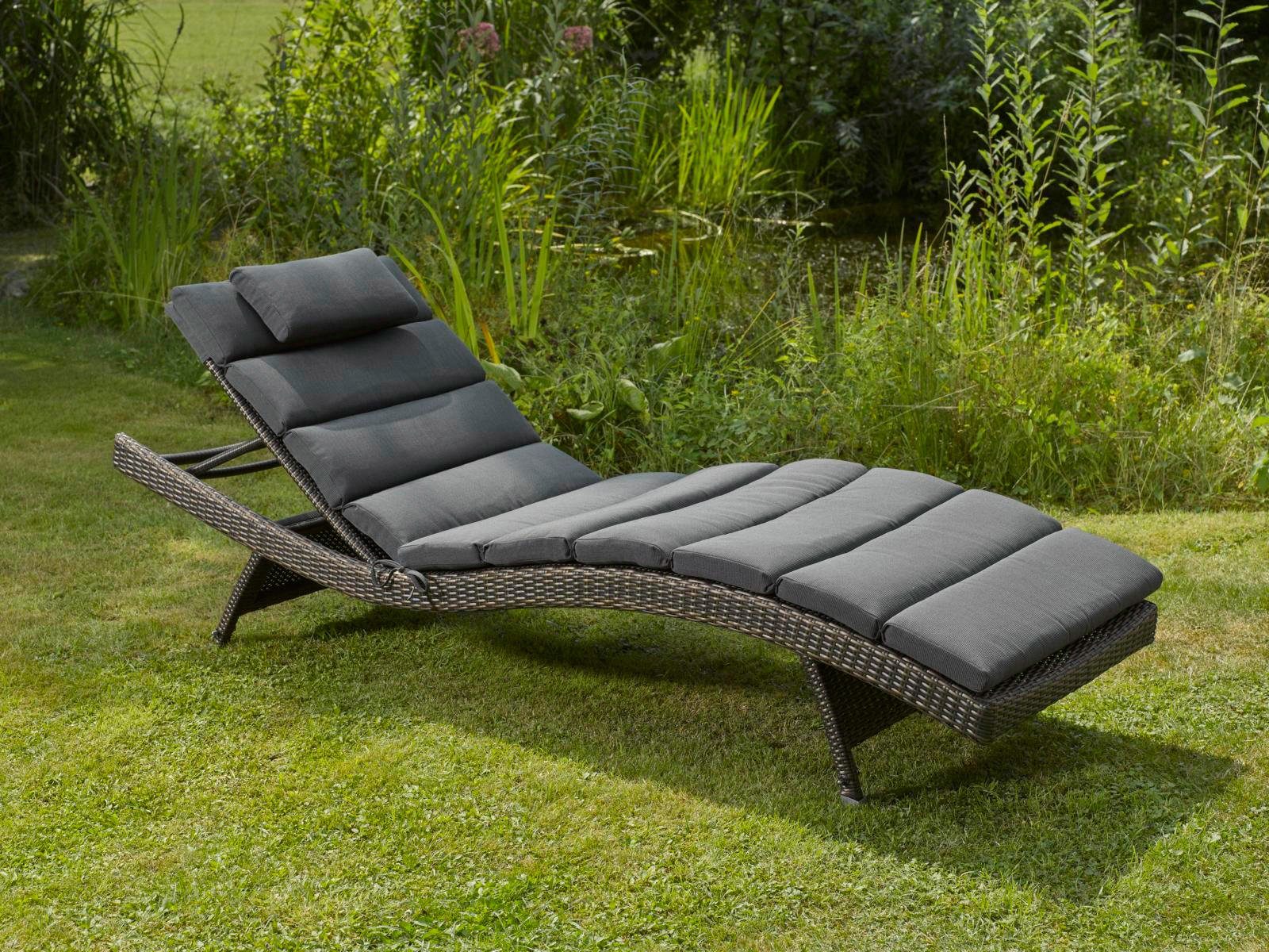 Destiny Ligstoel WAVE Aluminium, polyrattan, zonder kussen