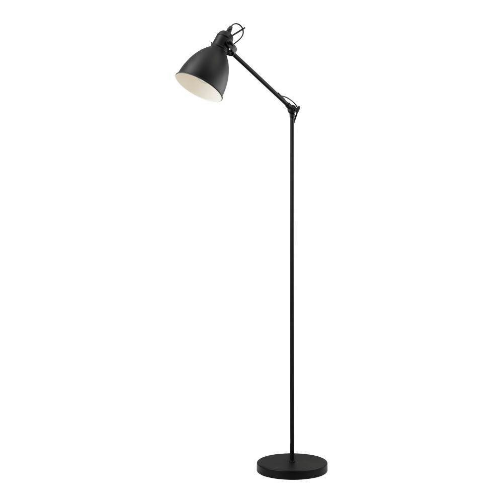 EGLO Staande lamp PRIDDY vloerlamp, staande lamp, staal, zwart, E27, industrieel