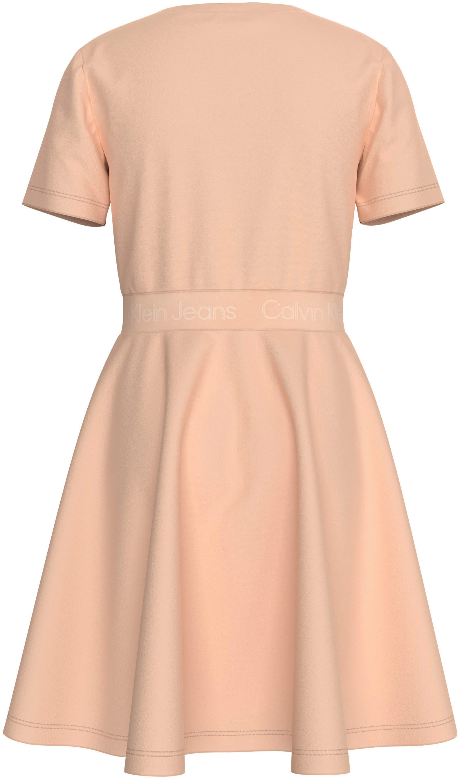 Calvin Klein Jerseyjurk PUNTO TAPE FIT FLARE SS DRESS