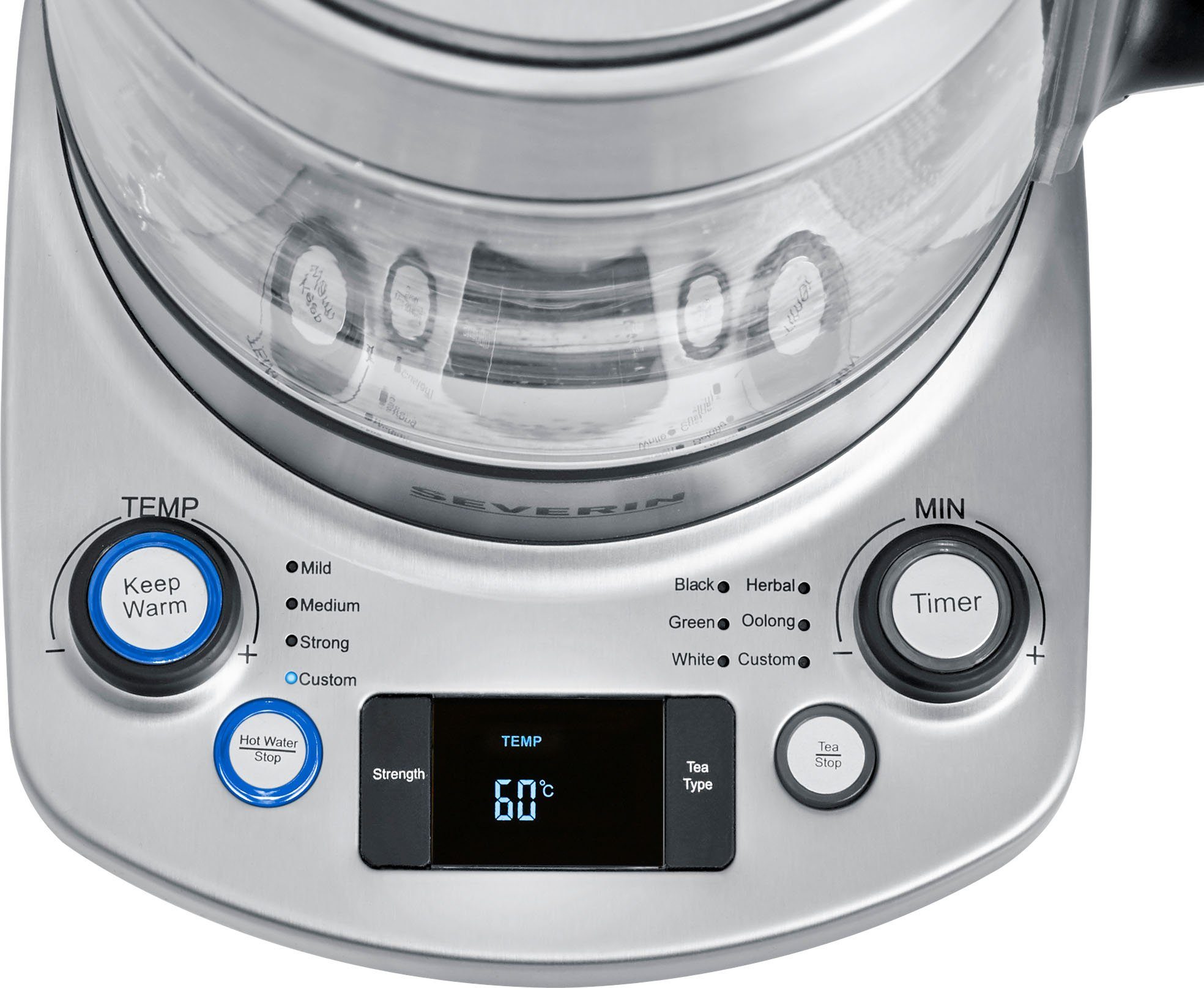 Severin Water en thee koker WK 3422, 1,7 l, Temperatuurstanden van 40 °C – 100°C in 5°C-stappen naar keuze