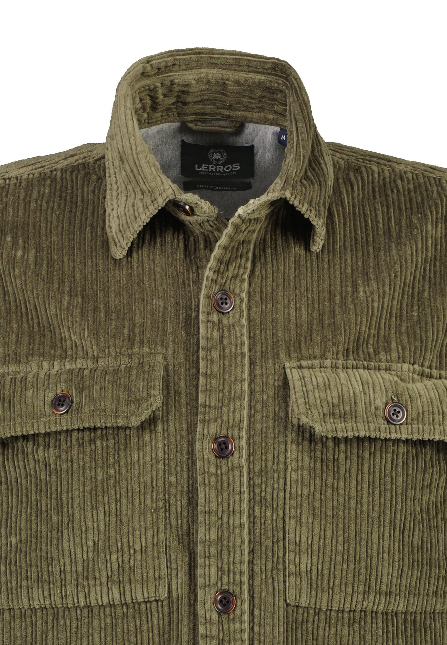 Lerros Overhemd met lange mouwen LERROS overshirt *corduroy*