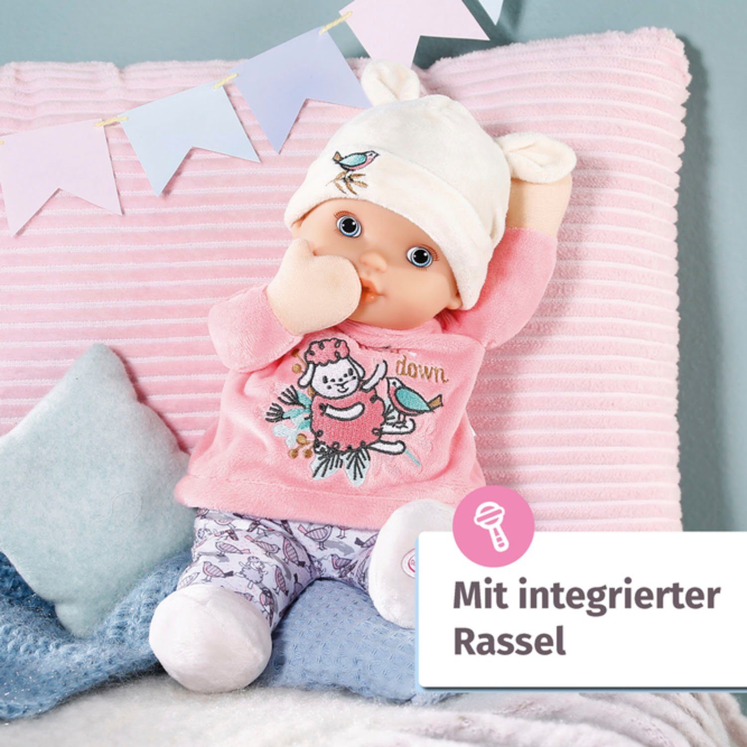 Baby Annabell Babypop Sweetie for babies, 30 cm met rammelaar aan de binnenkant