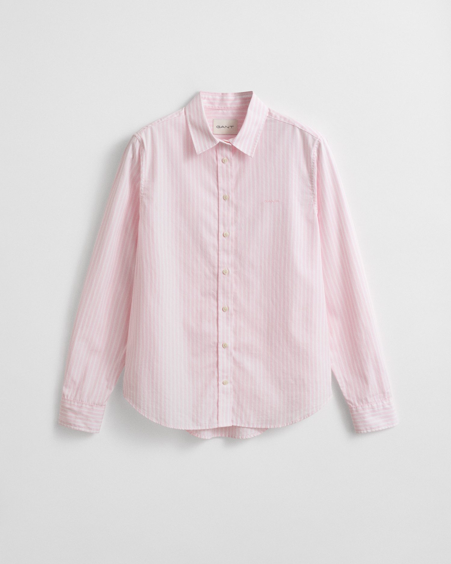 Gant Overhemdblouse REG POPLIN STRIPED SHIRT met een klein geborduurd logo op de borst
