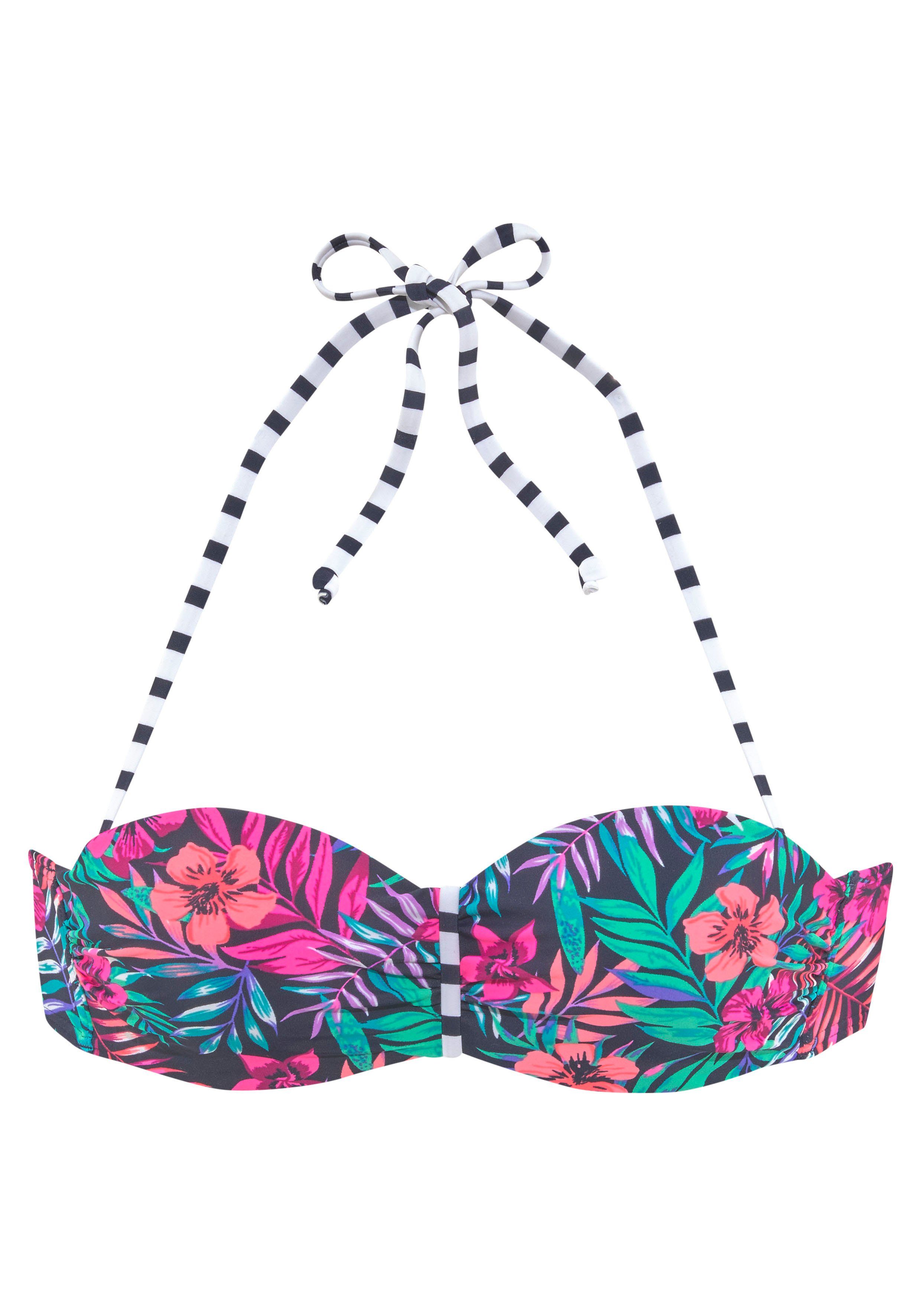 Venice Beach Bandeau-bikinitop Summer met aangerimpeld midden