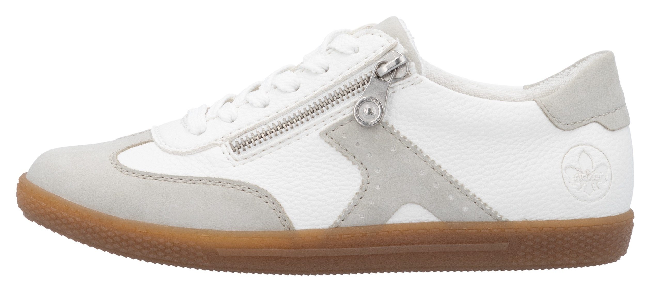 Rieker Sneakers , lage schoen, vrijetijdsschoen, veterschoen met ritssluiting