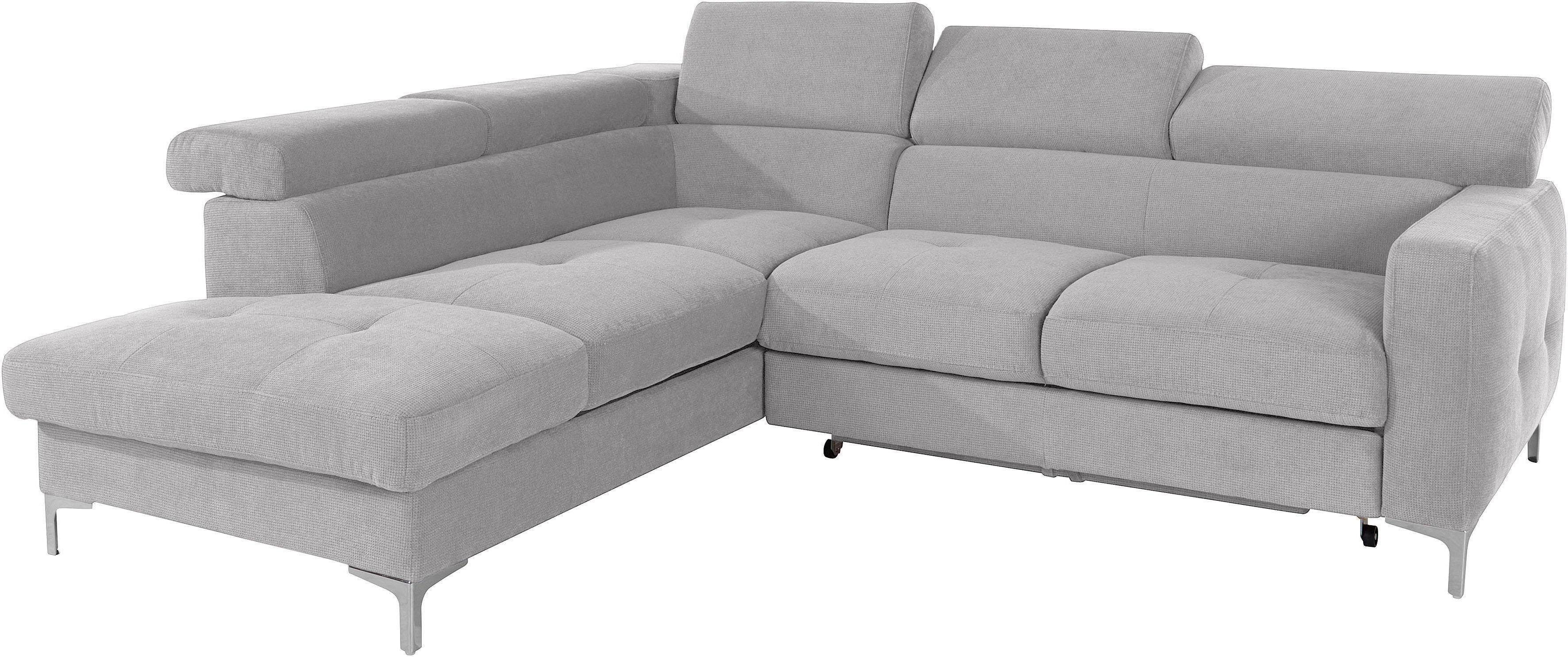 COTTA Zithoek Sammy L-vorm Set bestaande uit: hoekbank met hoofdverstelling & hocker (set)