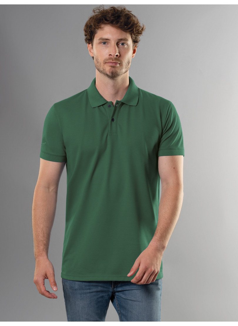 Trigema Poloshirt TRIGEMA slim fit poloshirt van DELUXE-piqué (1-delig)