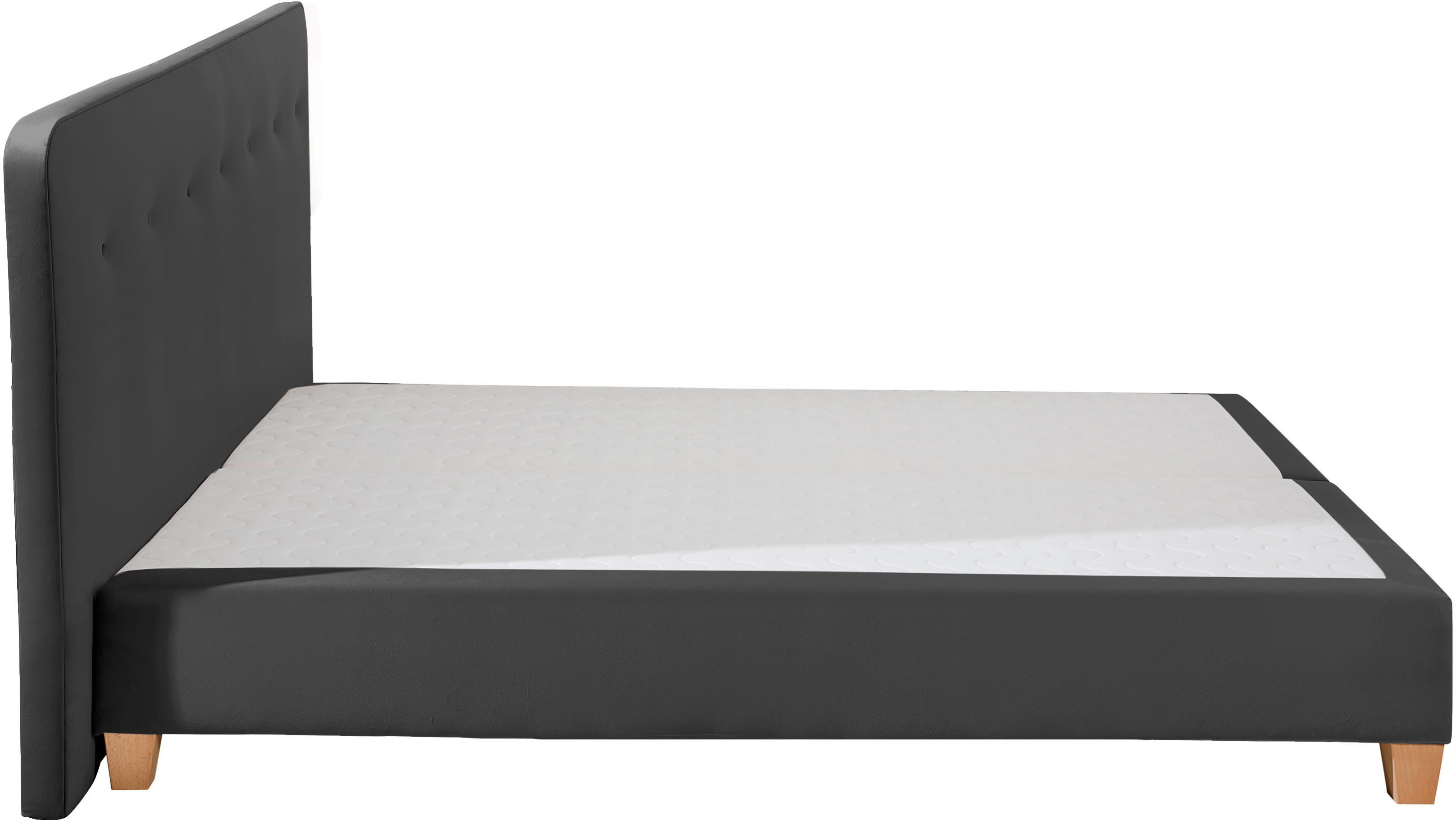Home affaire Boxspring Fargo inclusief topper, in 3 soorten matrassen, in fluweel of structuurstof