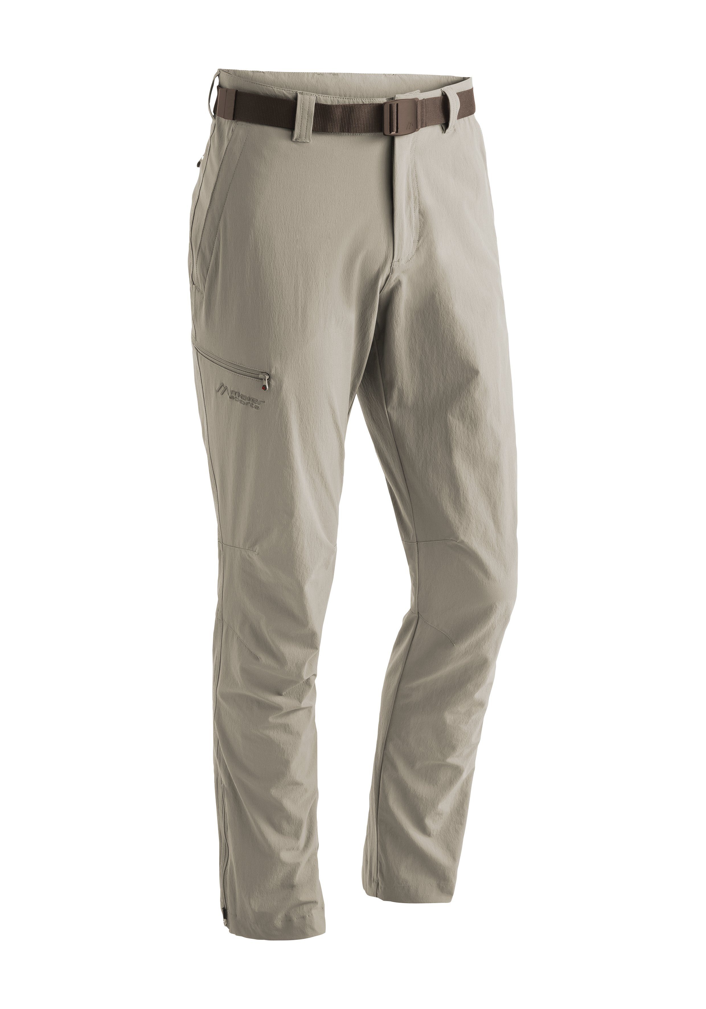 Maier Sports Functionele broek Torid slim Heren wandelbroek, ademende outdoor-broek, 4 zakken, slim fit heren broeken maat 62-kort beige