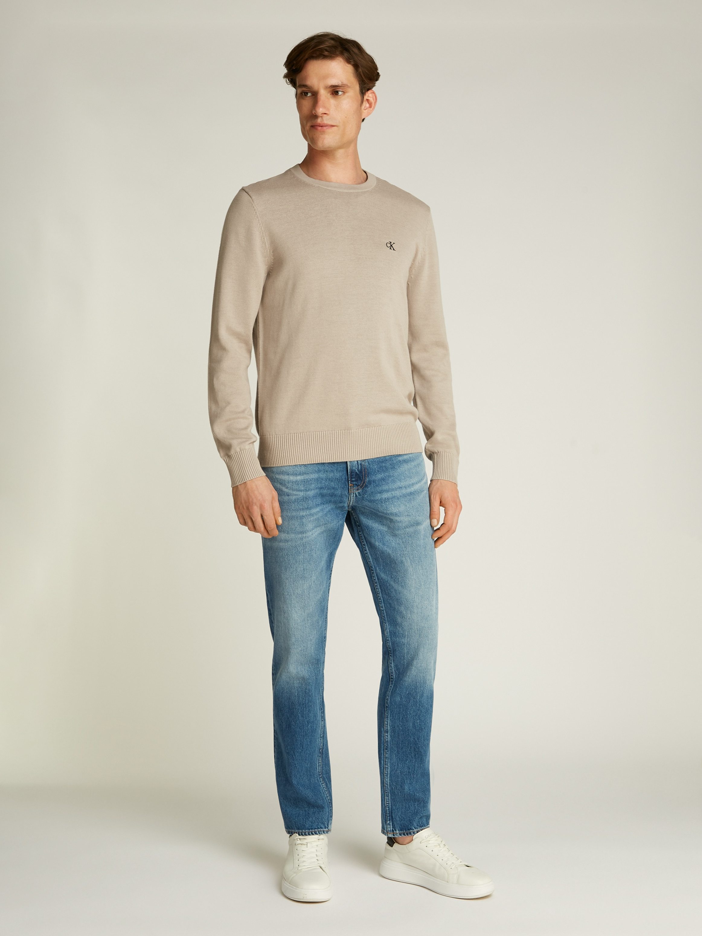 Calvin Klein Trui met ronde hals MODERN CREW NECK SWEATER