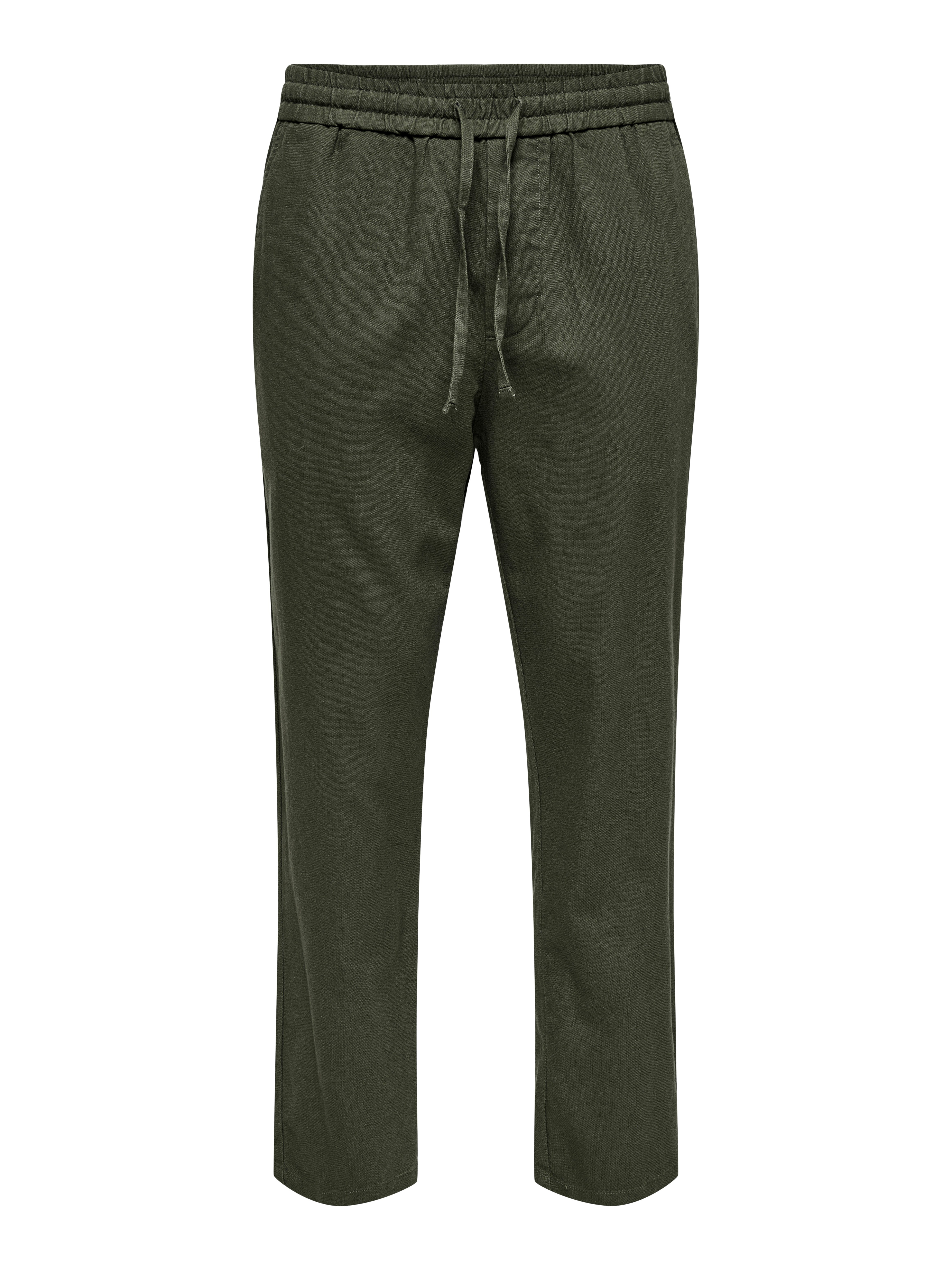 ONLY & SONS Stoffen broek ONSLINUS CROP 0007 COT LIN PNT NOOS