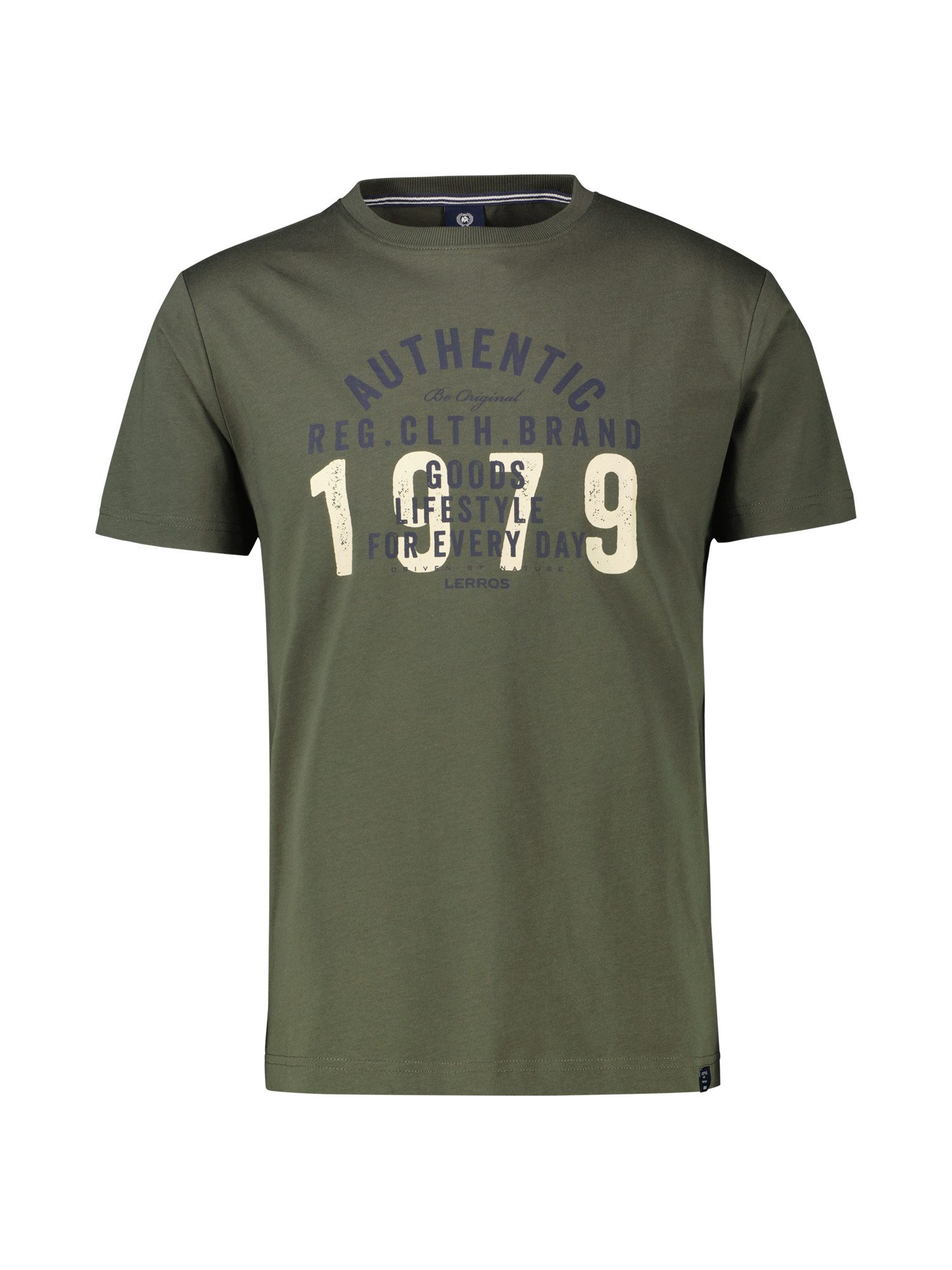 Lerros T-shirt LERROS effen T-shirt met print