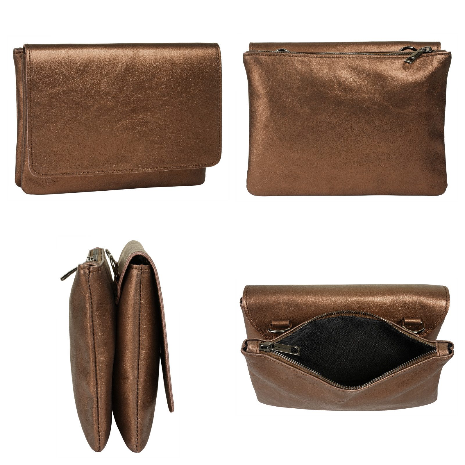 Cluty Schoudertas echt leer, made in italy