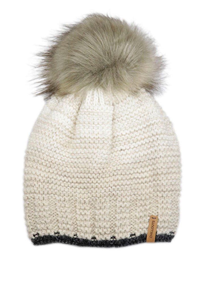 chillouts Muts met pompon Klara Hat met afneembare kunstbont pompon