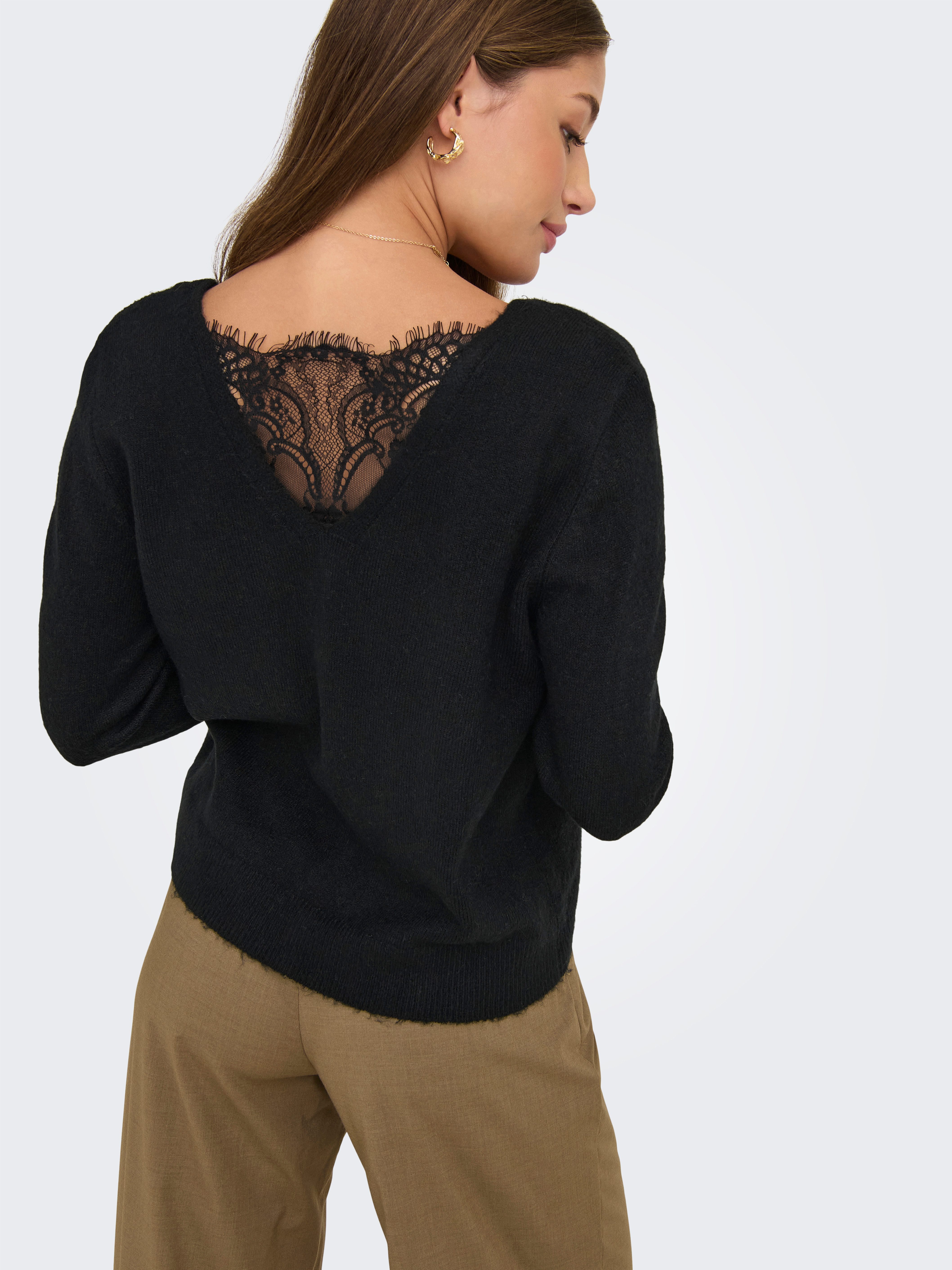 Only Vest ONLADELE LS LACE MIX REVERS CARDI CC KNT