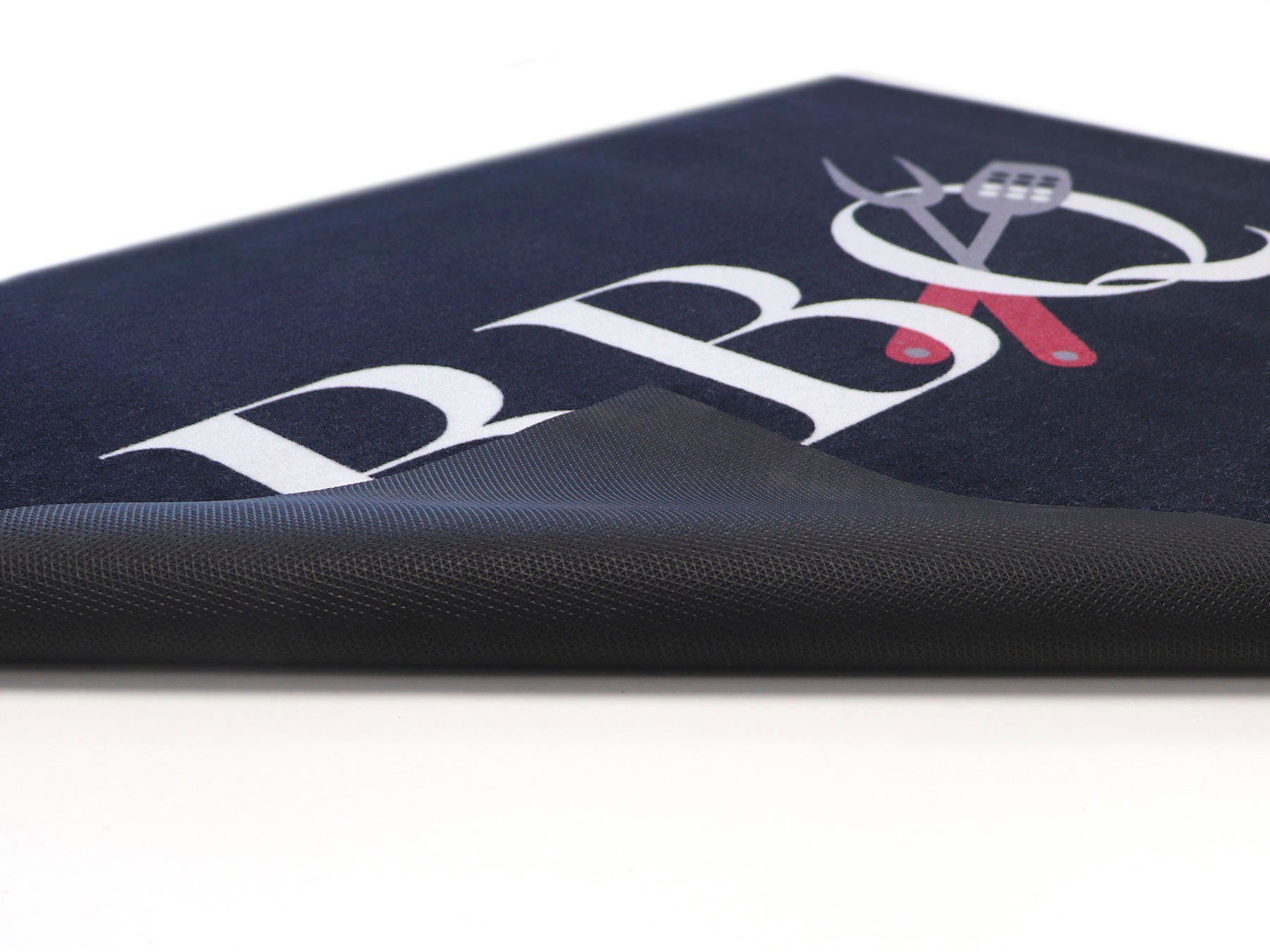 Primaflor-Ideen in Textil Mat BBQ grillmat zwart Barbecuemat ideaal als vloerbescherming, met tekst, antislip, wasbaar