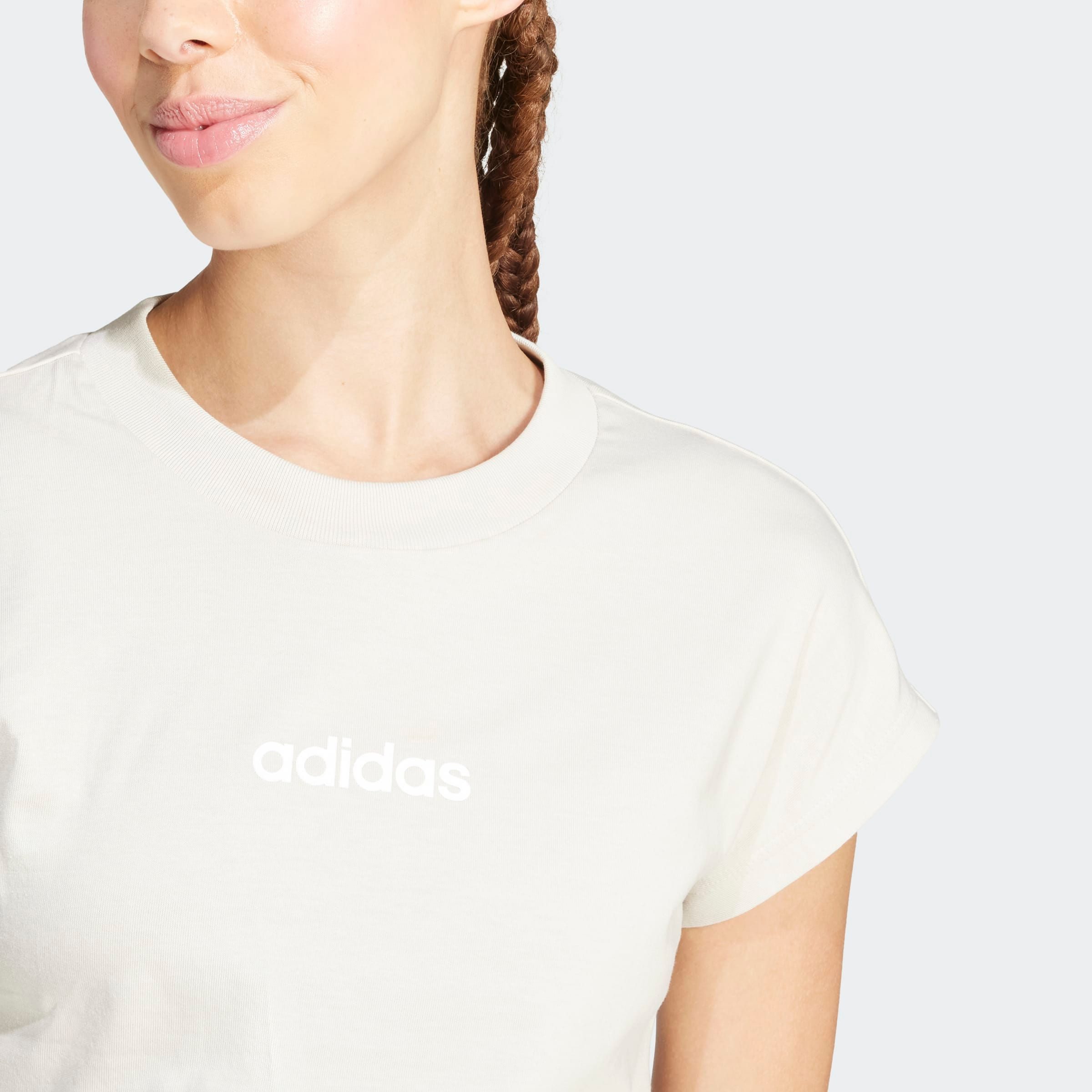 adidas Sportswear T-shirt W LIN SJ T Basic T-shirt van zacht materiaal