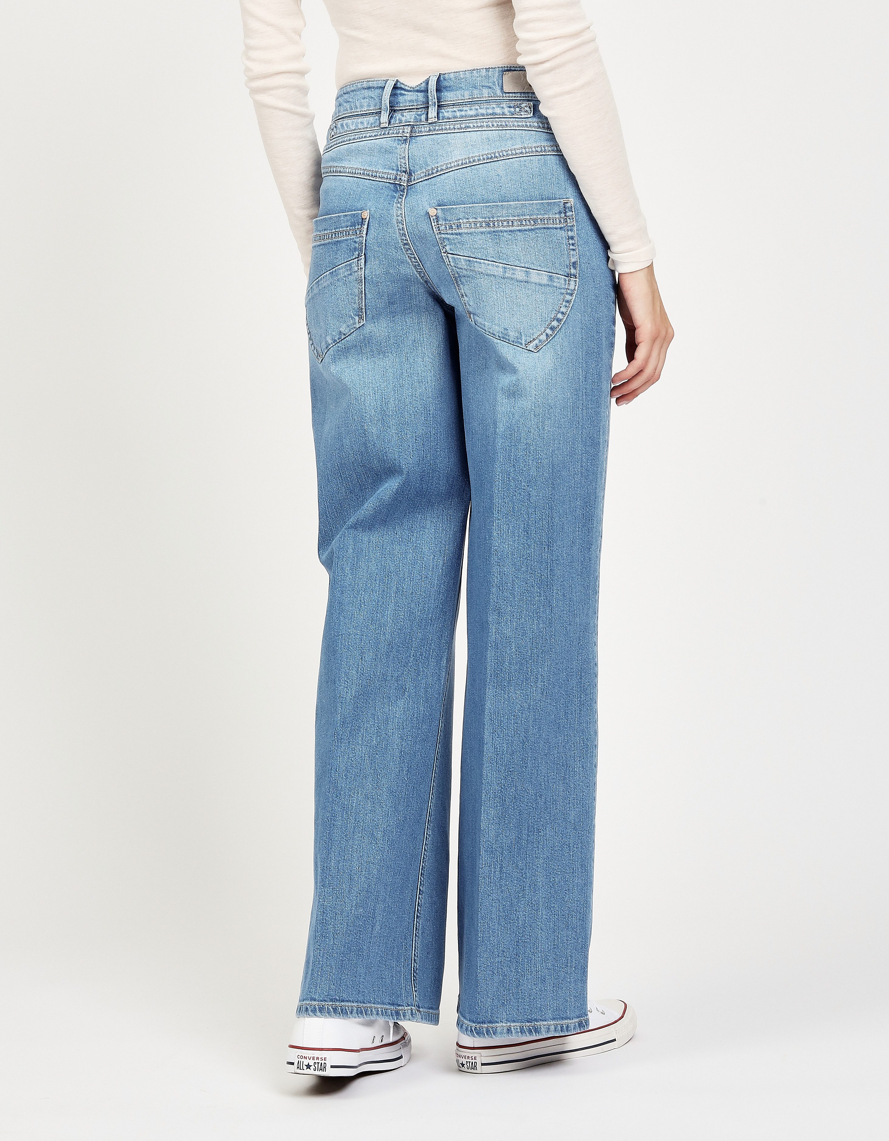 GANG Wijde jeans 94MEDINA WIDE met knoopsluiting