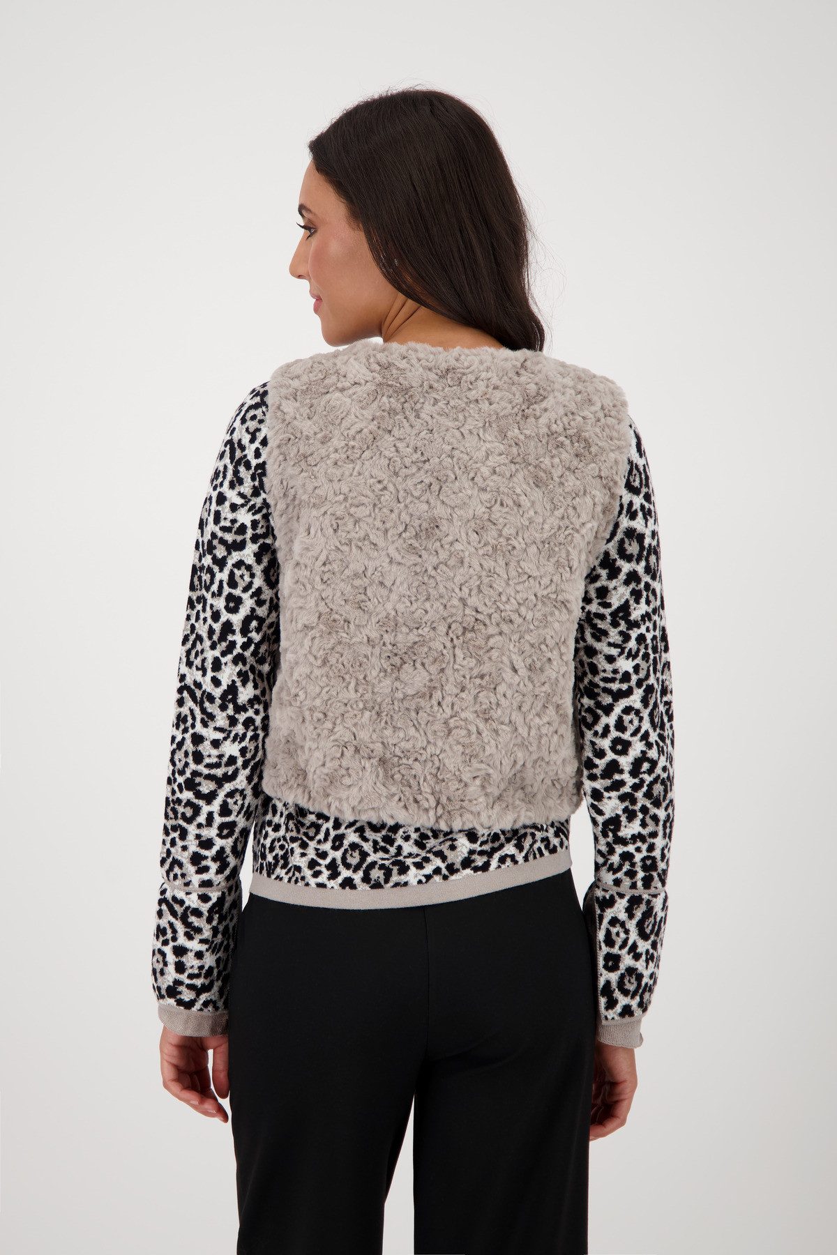 Monari Mouwloos vest van imitatiebont Vest faux fur