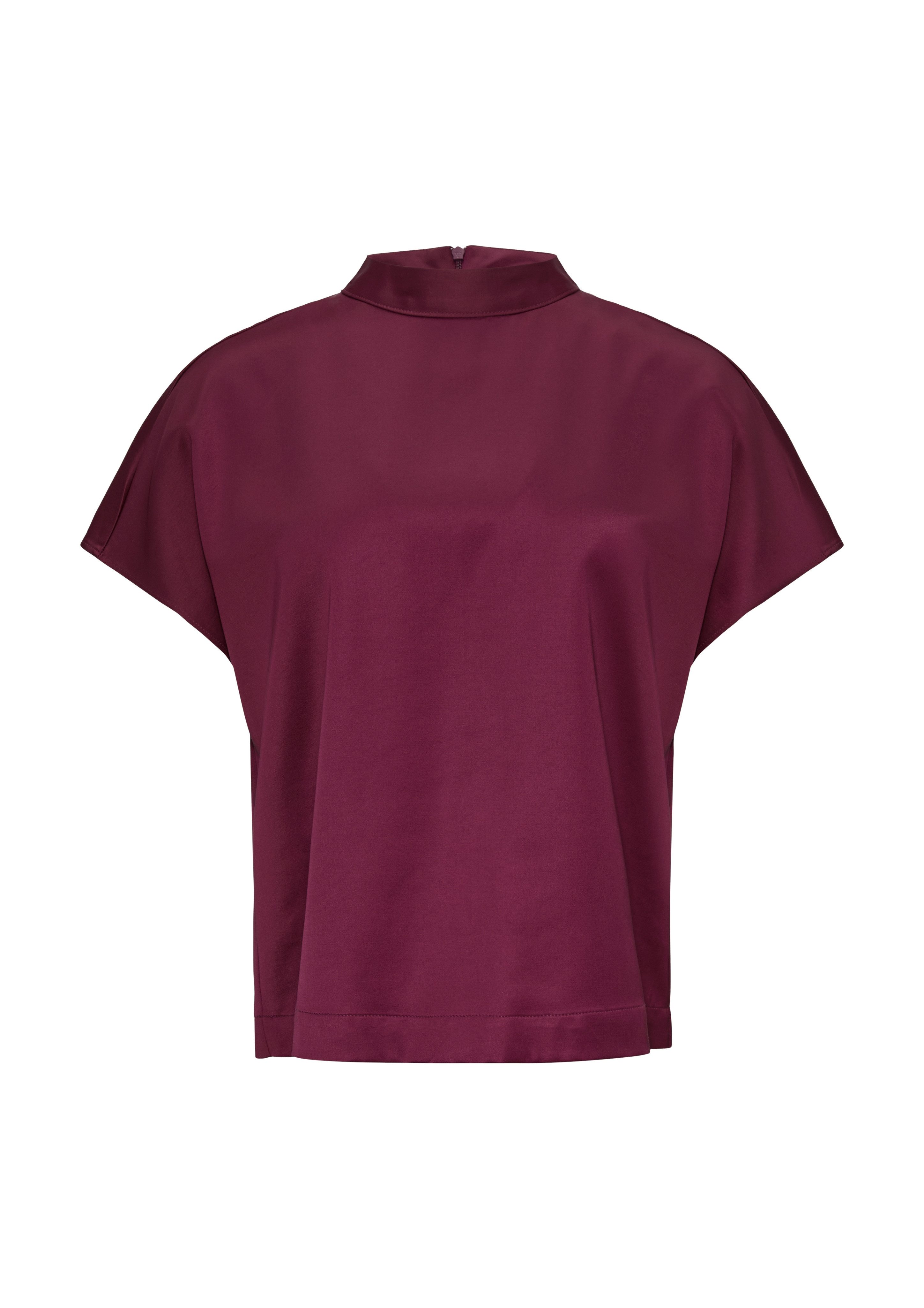 s.Oliver BLACK LABEL Satijnen blouse met korte mouwen
