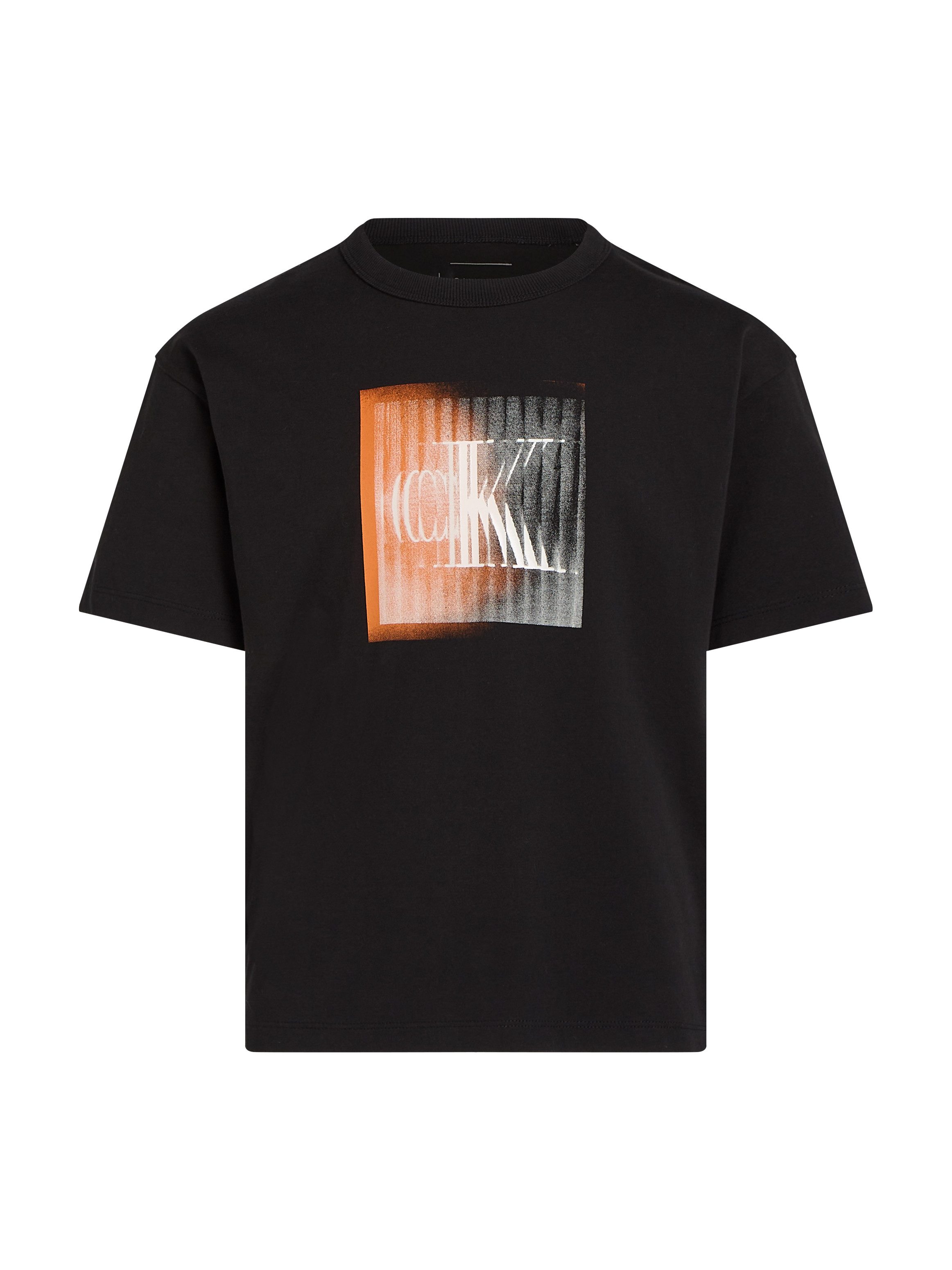 Calvin Klein Shirt met ronde hals LARGE SHIFTED CK SS T-SHIRT voor kinderen tot 16 jaar met logo-opdruk