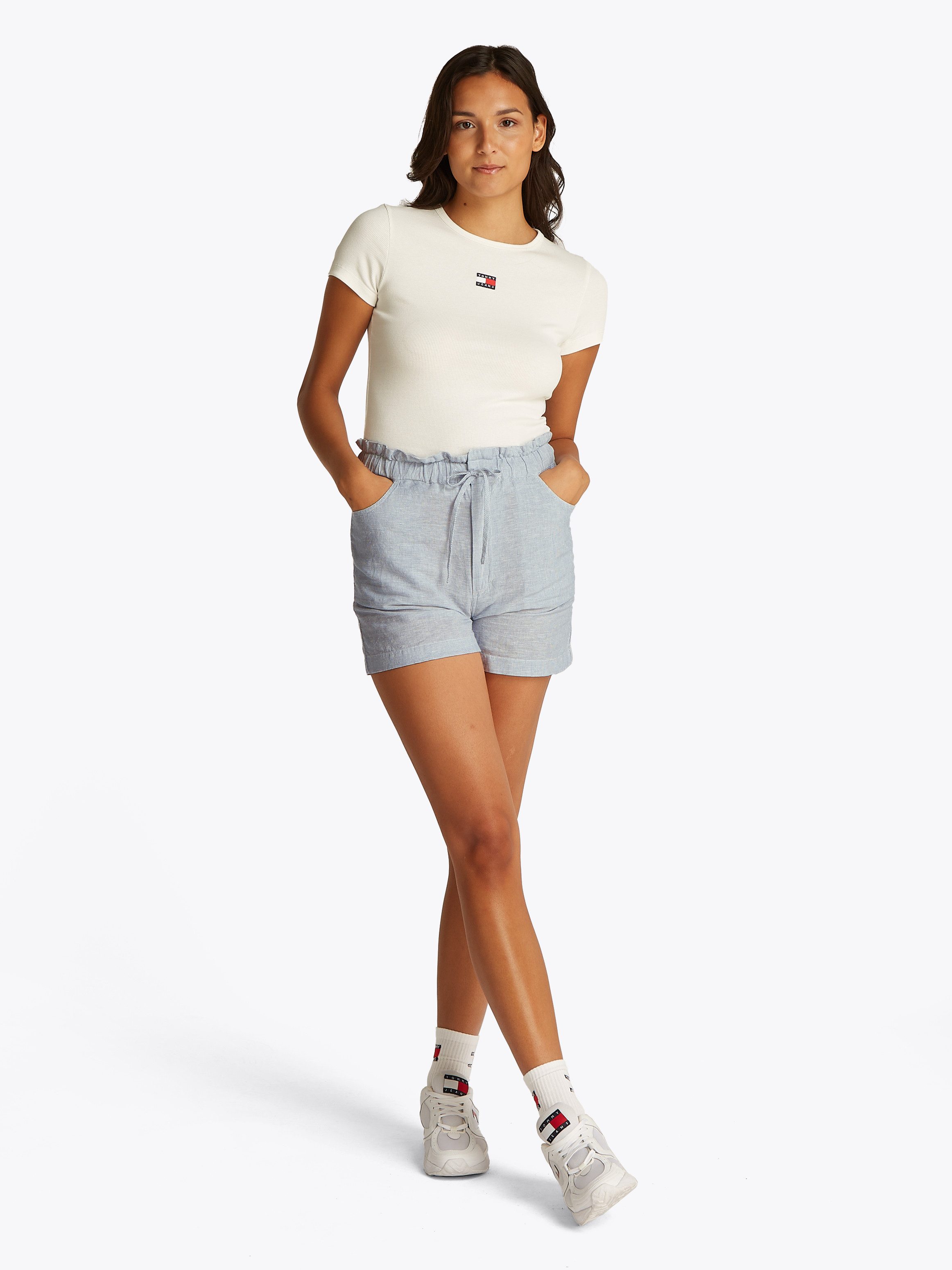 TOMMY JEANS Short TJW COTTON LINEN SHORT