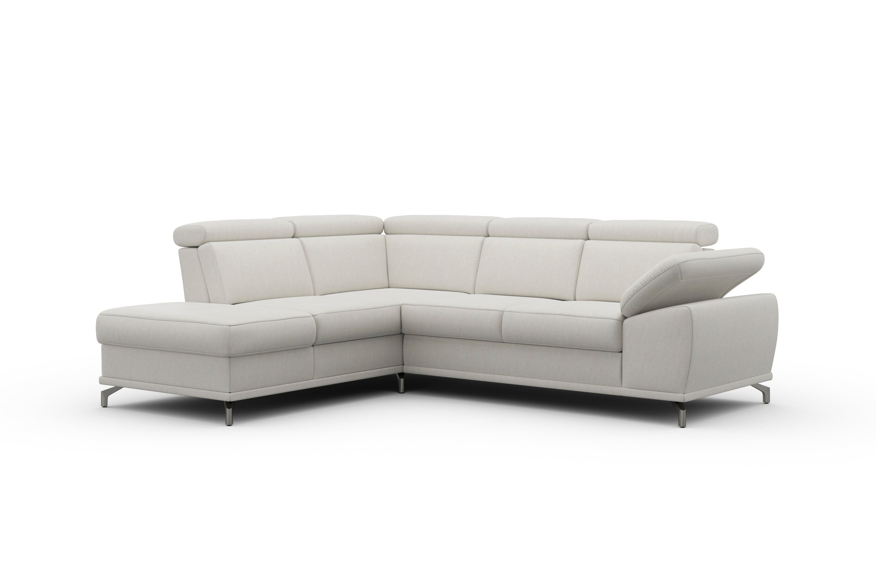 sit&more Hoekbank Cabrio L-vorm, met zitdiepteverstelling, arm- en hoofdsteunverstelling
