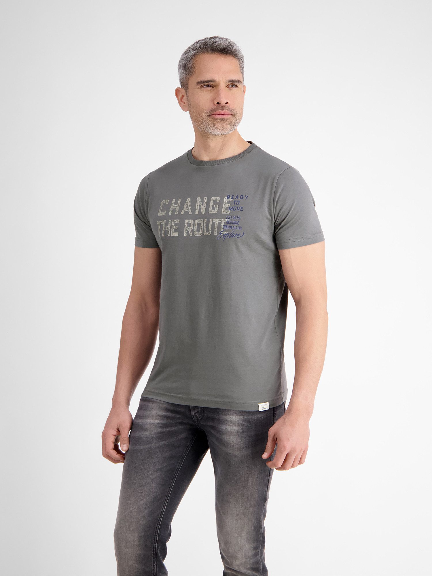 Lerros T-shirt LERROS effen T-shirt met print