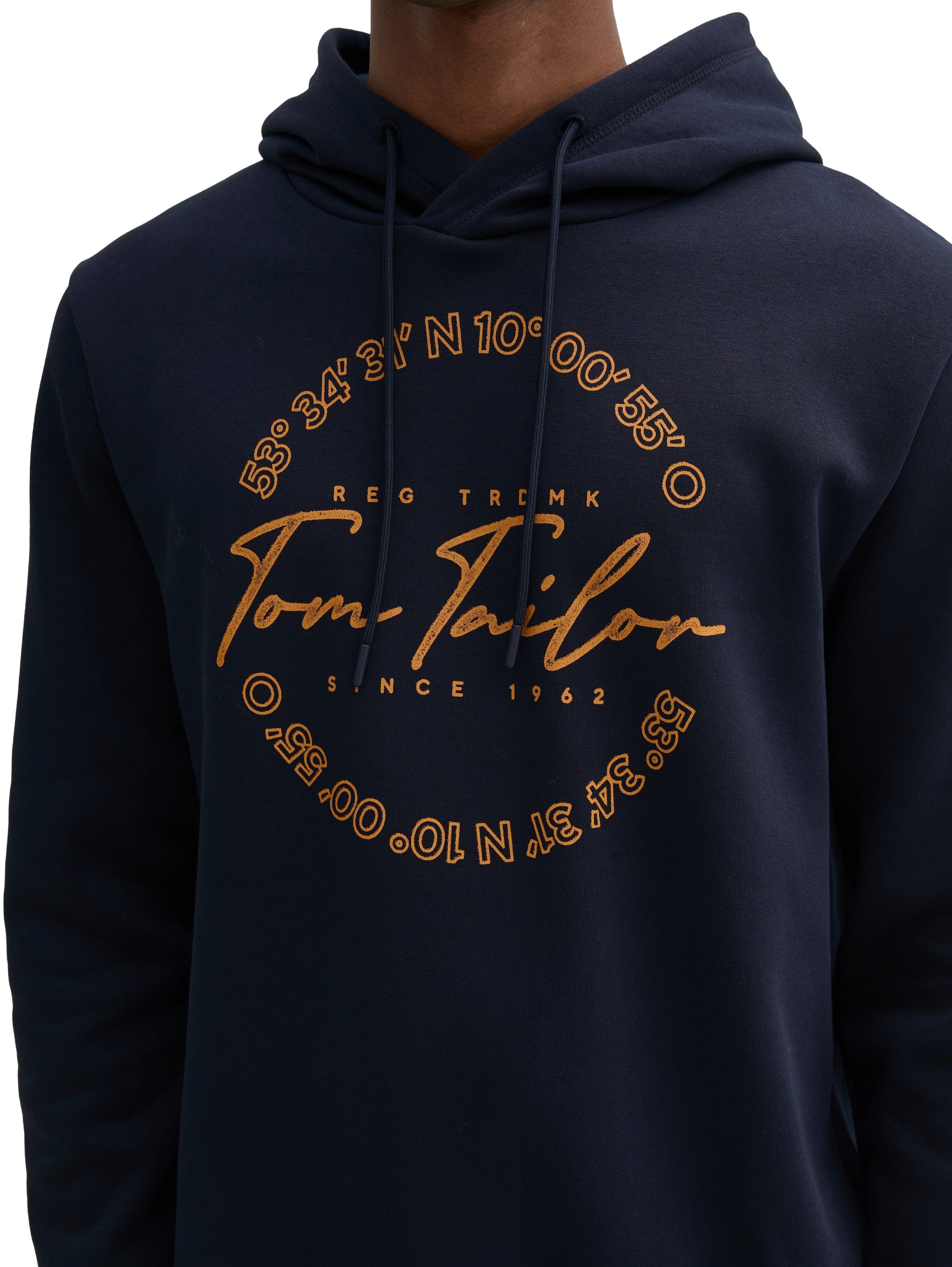 Tom Tailor Hoodie met grote logo-frontprint