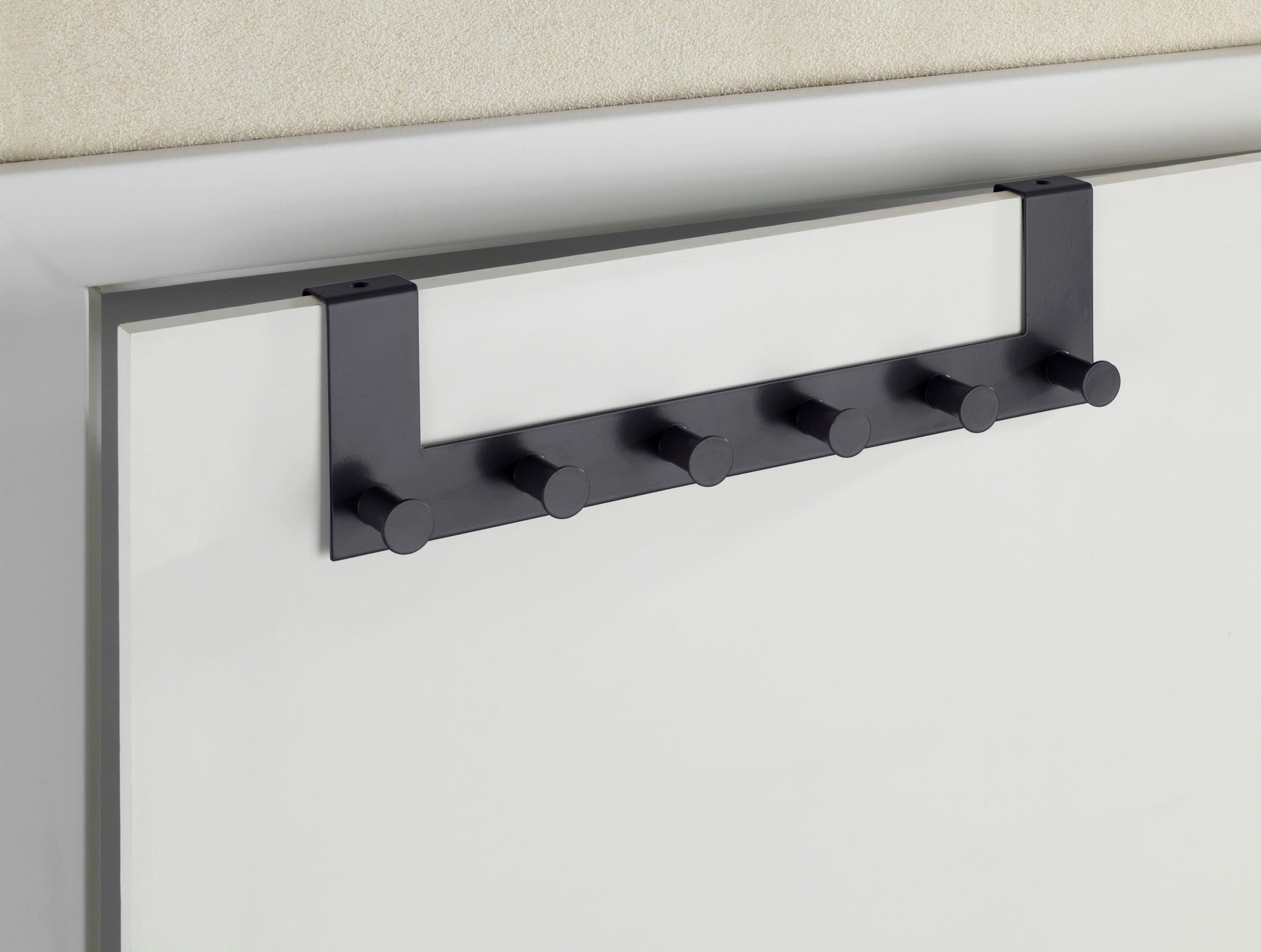 WENKO Kapstok Deurgarderobe Celano met 6 haken, voor deurprofielen tot 2 cm