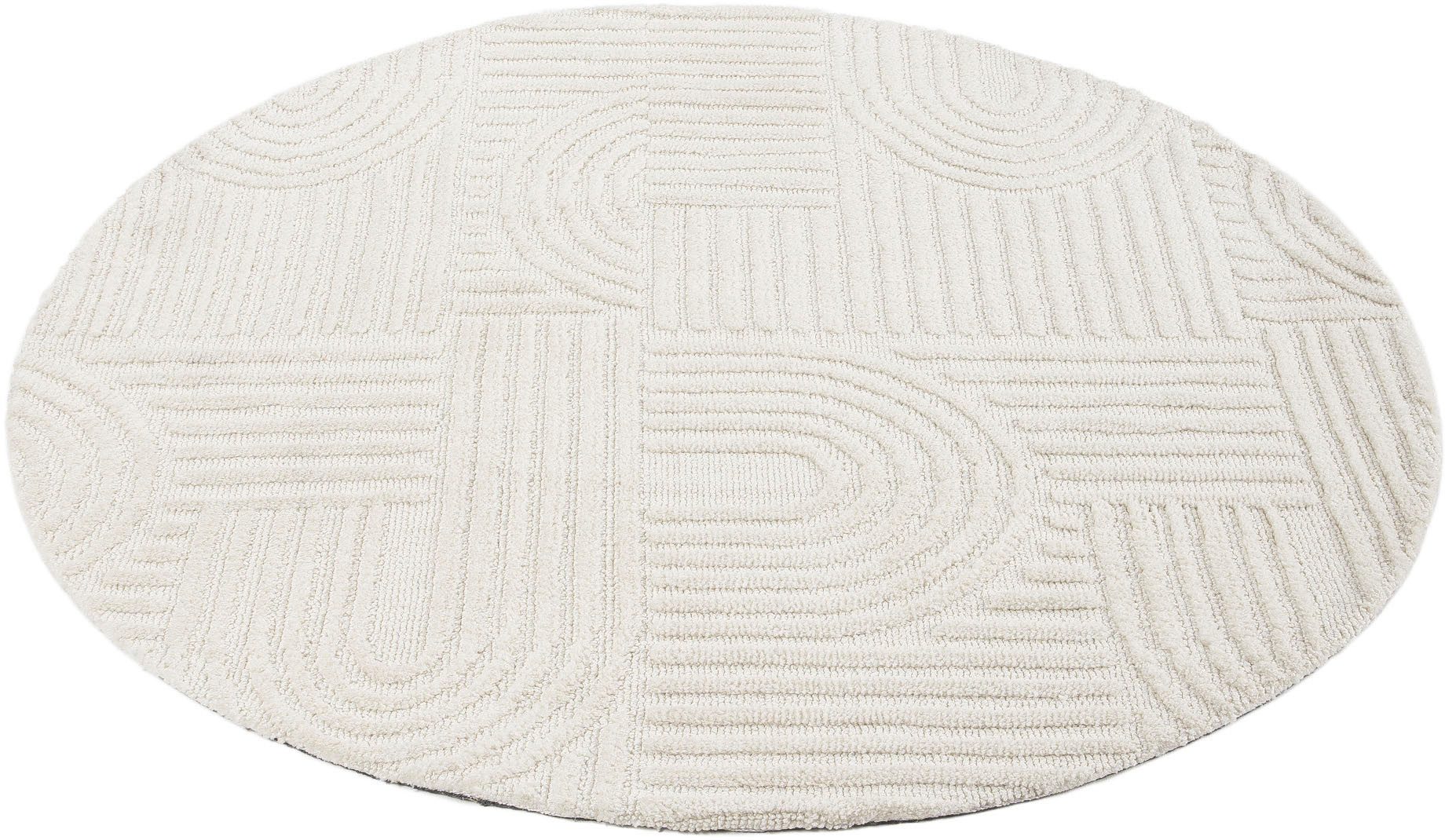 carpetfine Vloerkleed Holly 4 - Soft Touch Microvezel Tapijt Boho Scandi, zachte dichte getufte hoog-laag structuur, woonkamer
